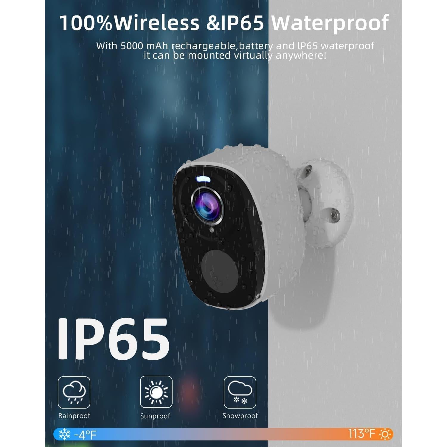 Cámaras de Seguridad Inalámbricas ELECCTV W1 2K Doble Banda