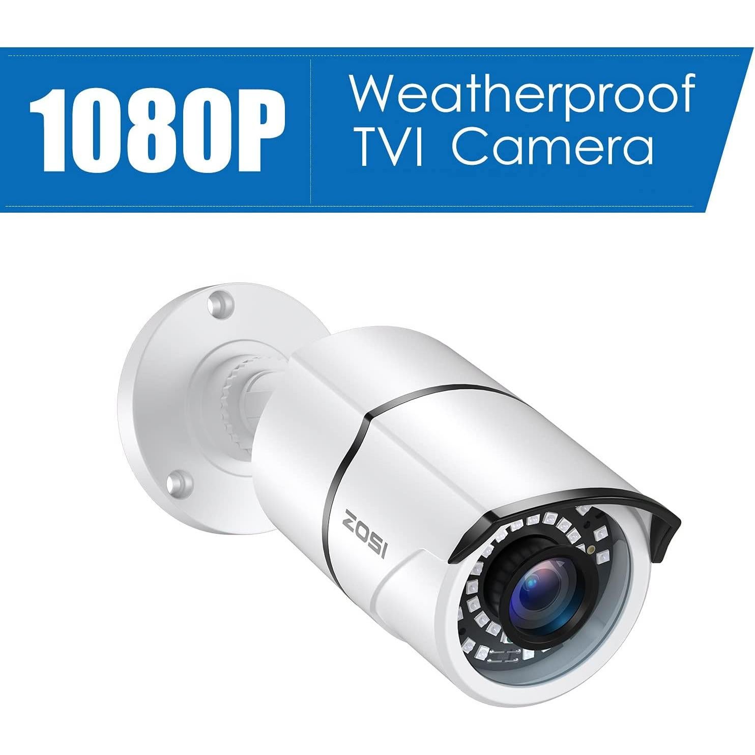Cámara de Seguridad ZOSI 4 Pack 2MP 1080p Visión Nocturna