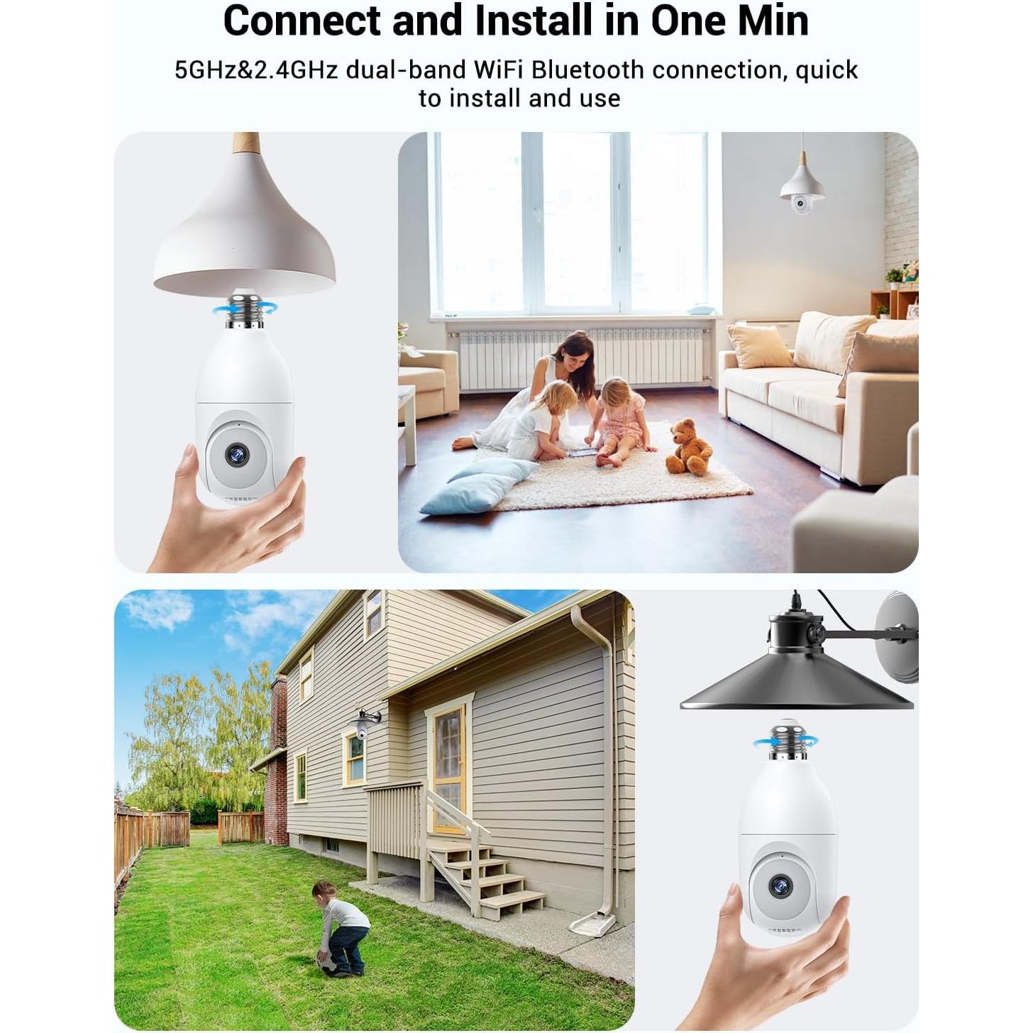 Cámara de Seguridad Inalámbrica Rocktone 1080p con AI y Patrullaje