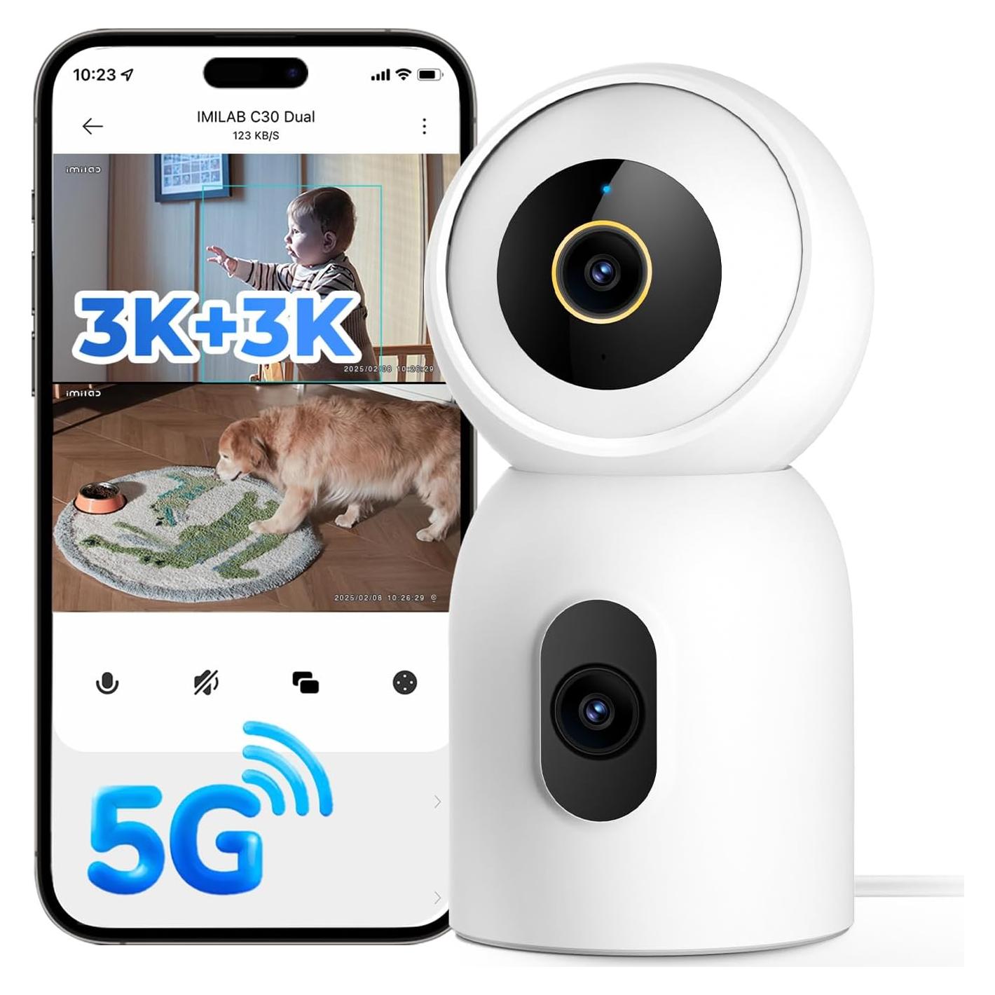 Cámara de Seguridad IMILAB C30 Dual 3K con Doble Lente