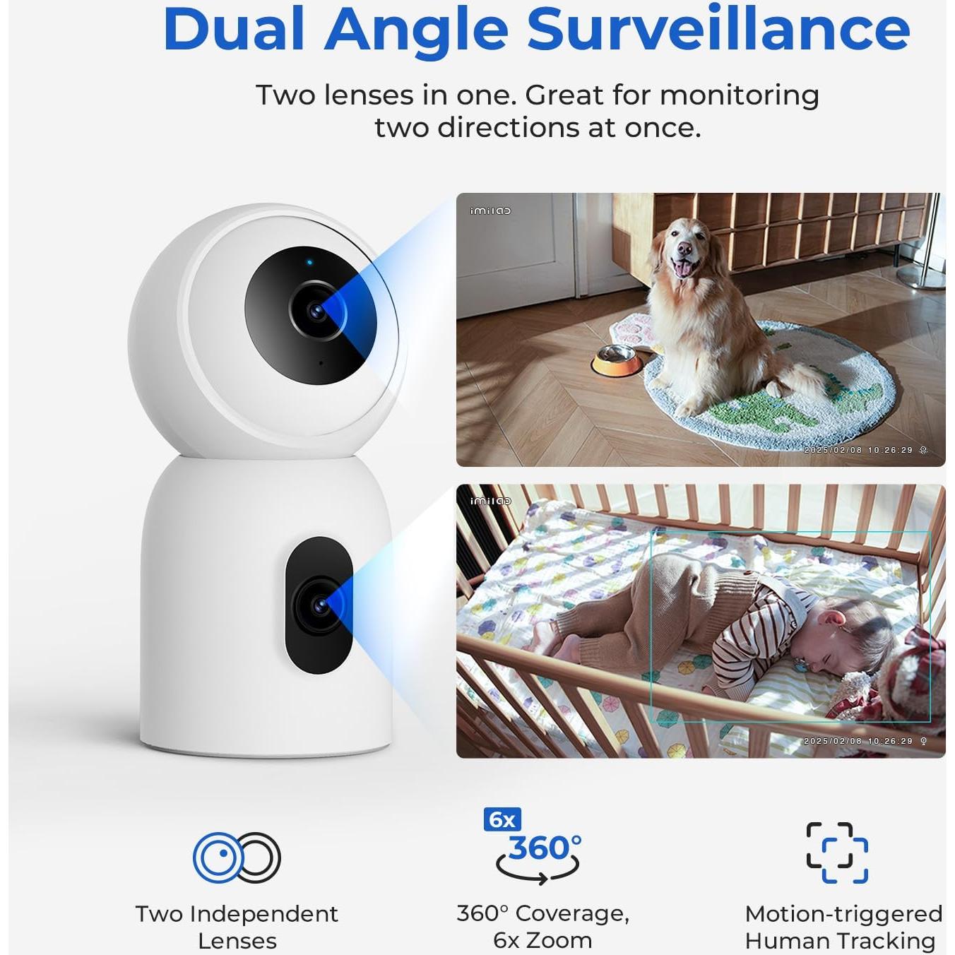 Cámara de Seguridad IMILAB C30 Dual 3K con Doble Lente