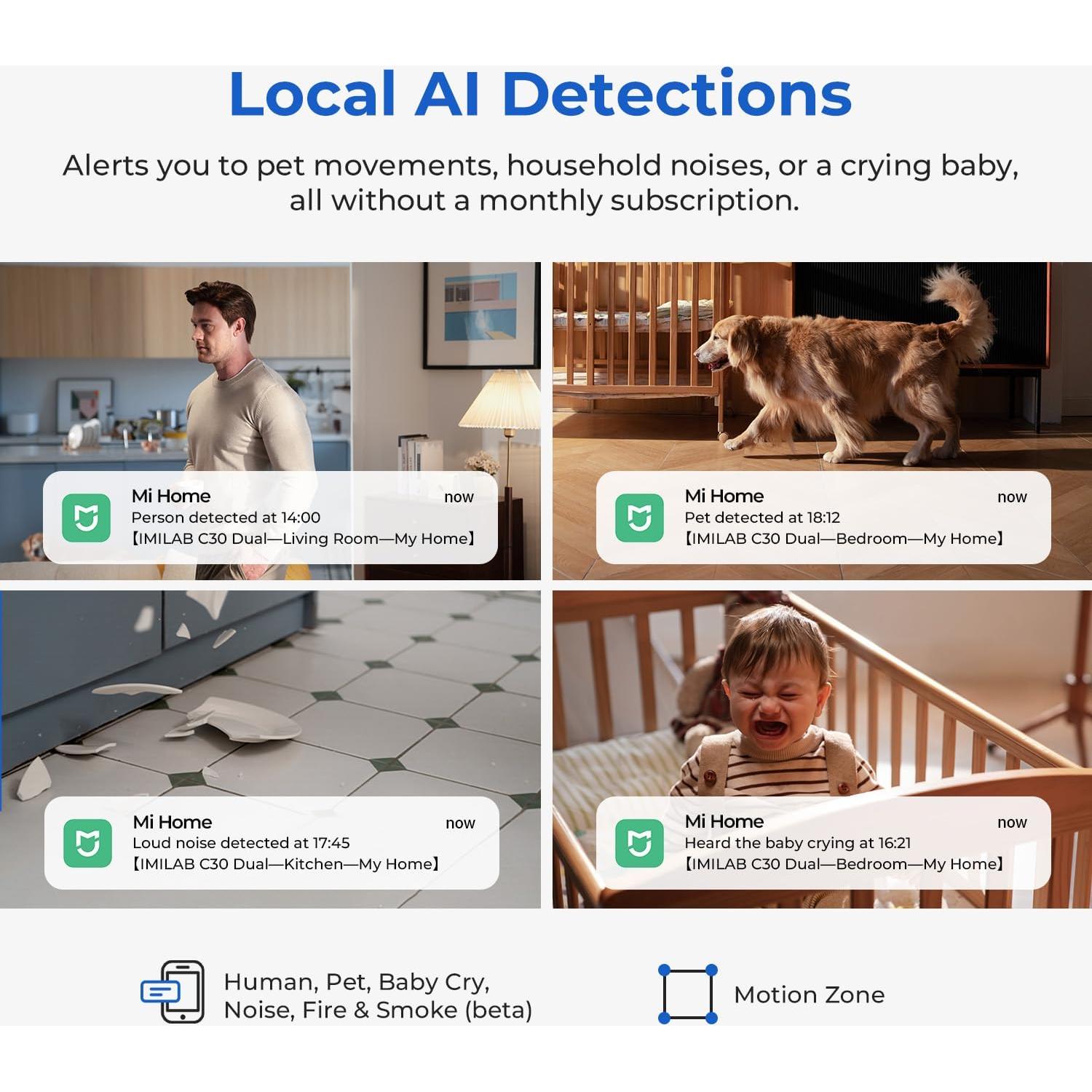 Cámara de Seguridad IMILAB C30 Dual 3K con Doble Lente