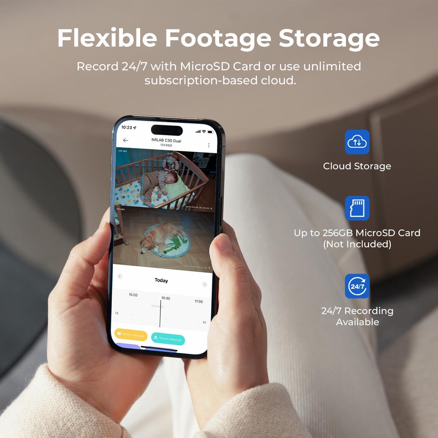 Cámara de Seguridad IMILAB C30 Dual 3K con Doble Lente