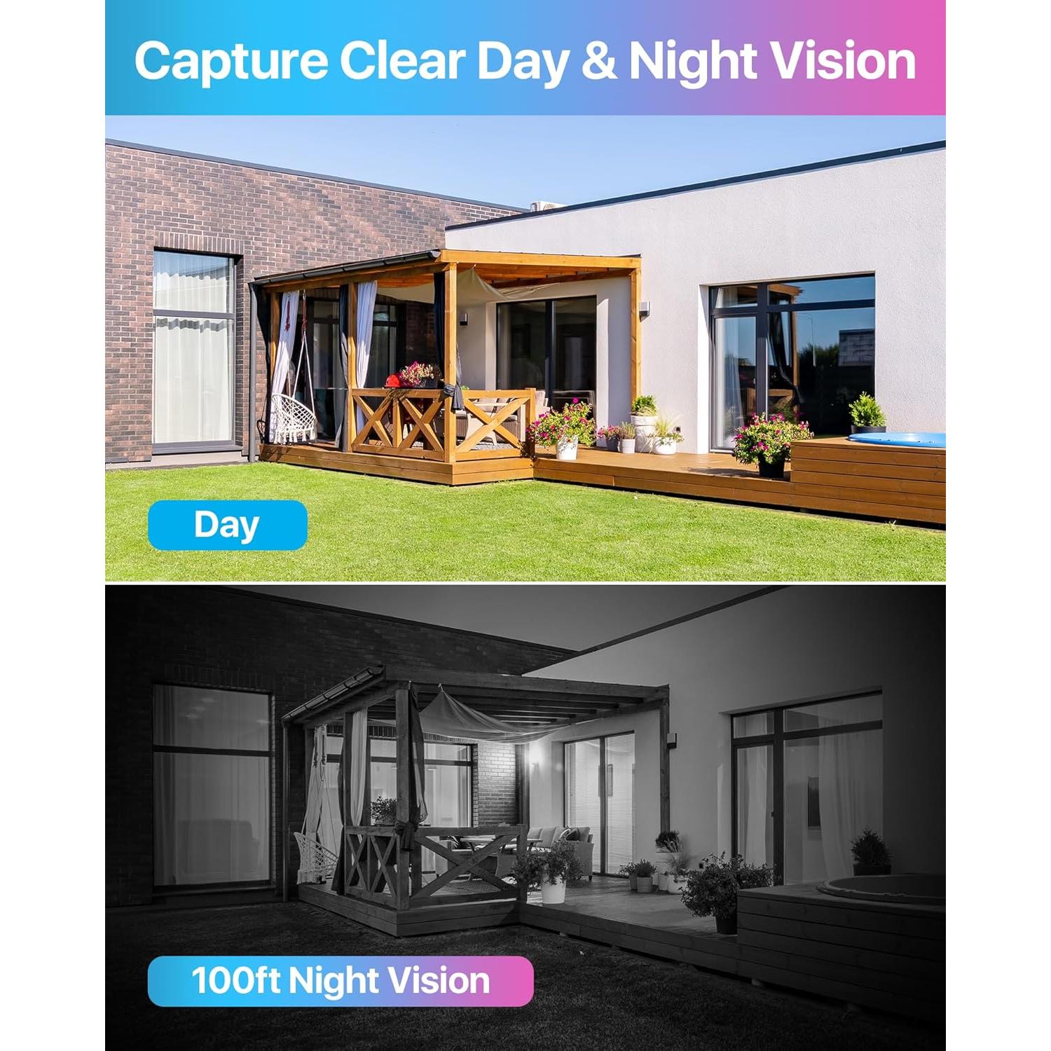 Cámaras de Seguridad ZOSI 4 Pack 1080p con Audio y Visión Nocturna