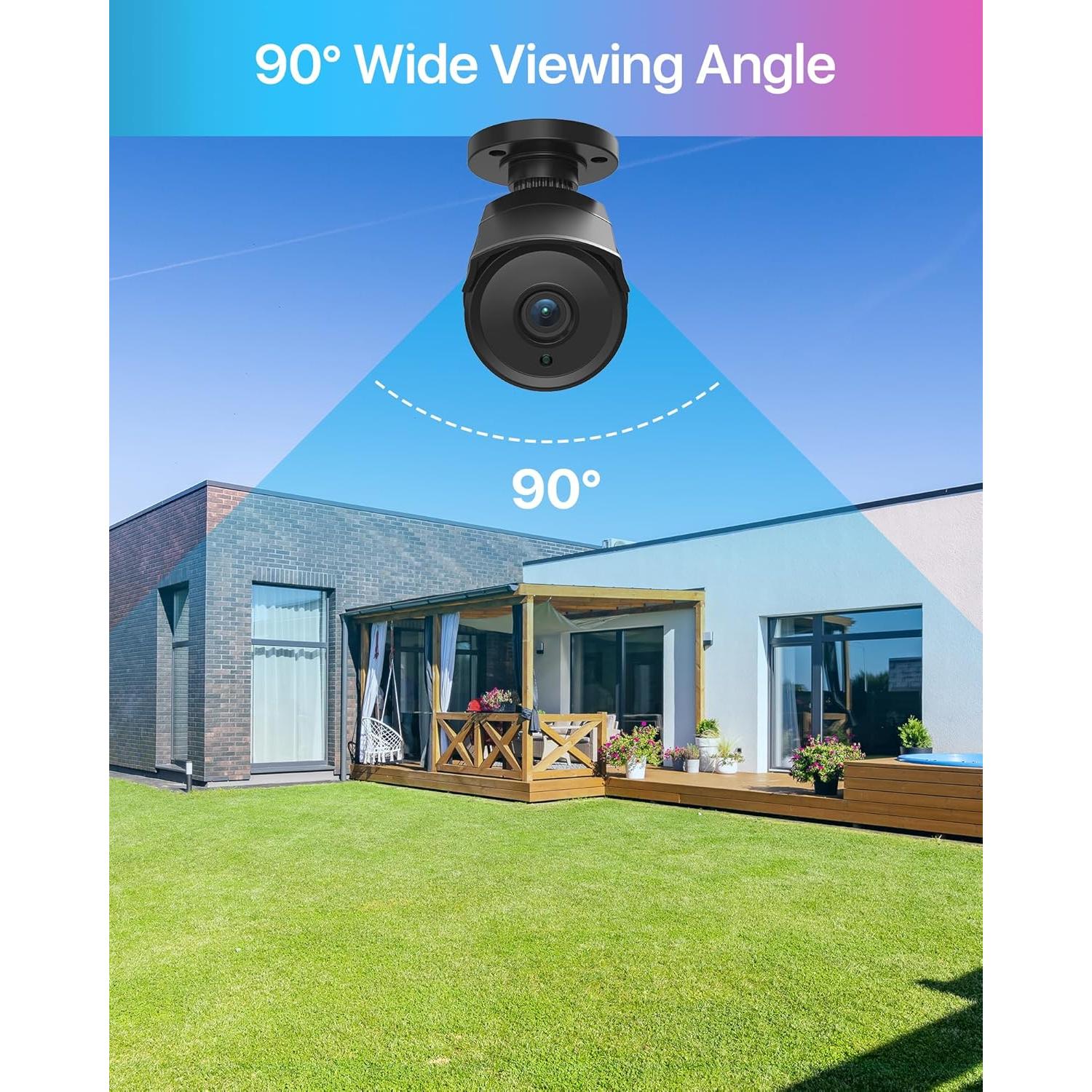 Cámaras de Seguridad ZOSI 4 Pack 1080p con Audio y Visión Nocturna