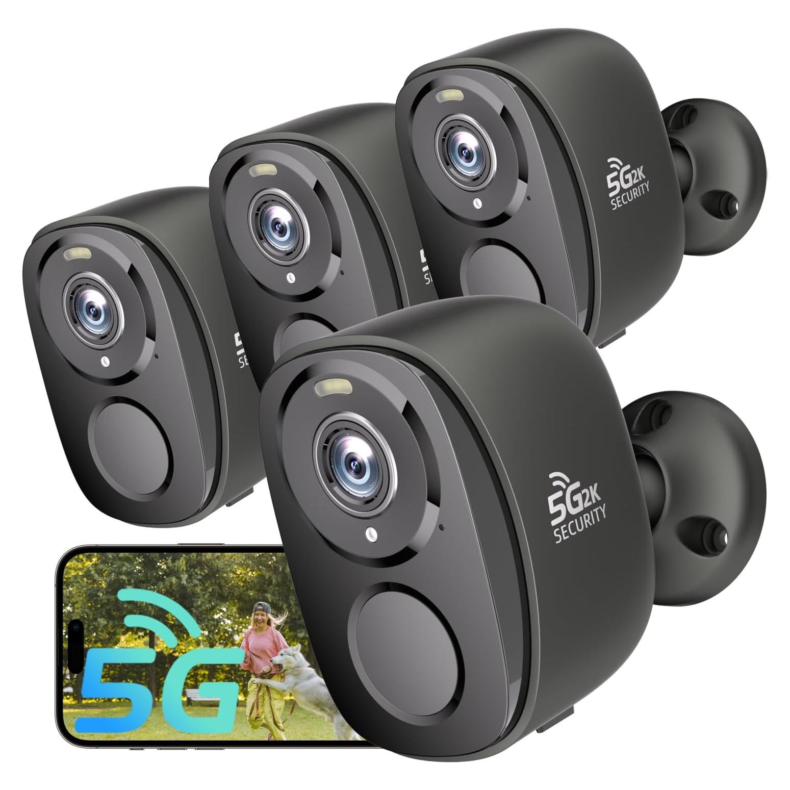 Cámaras de Seguridad Inalámbricas RICHCHO 4PC 2K AI IP65