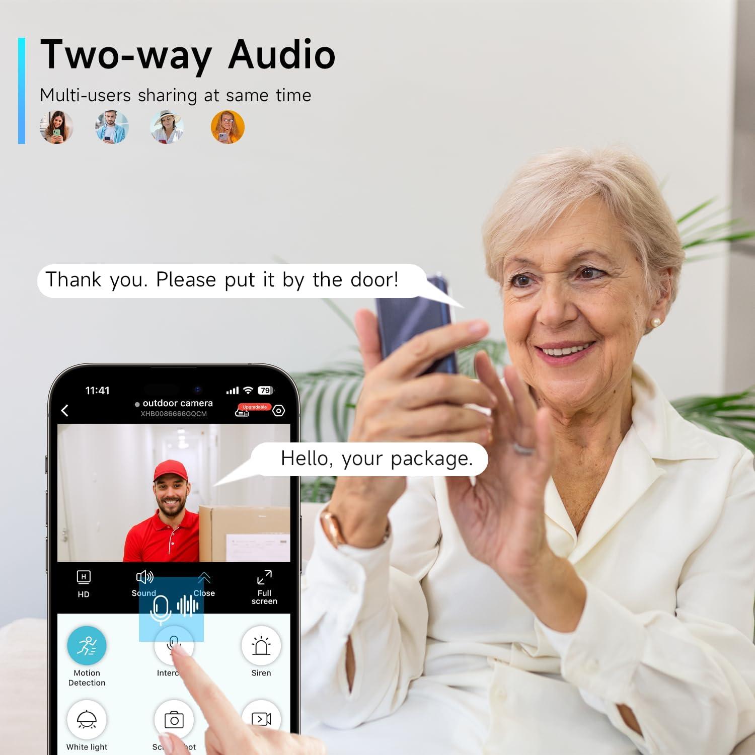Cámaras de Seguridad Inalámbricas RICHCHO 4PC 2K AI IP65