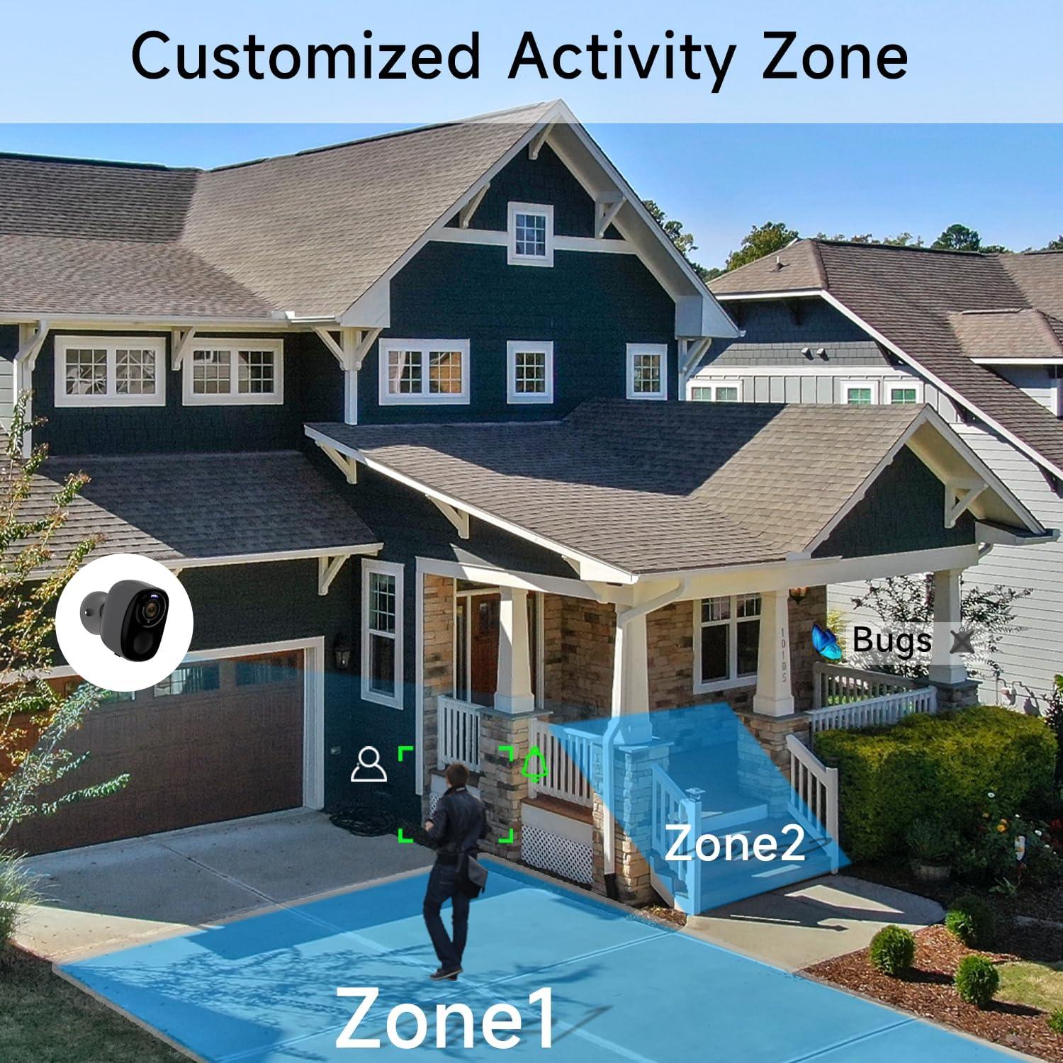 Cámaras de Seguridad Inalámbricas RICHCHO 4PC 2K AI IP65