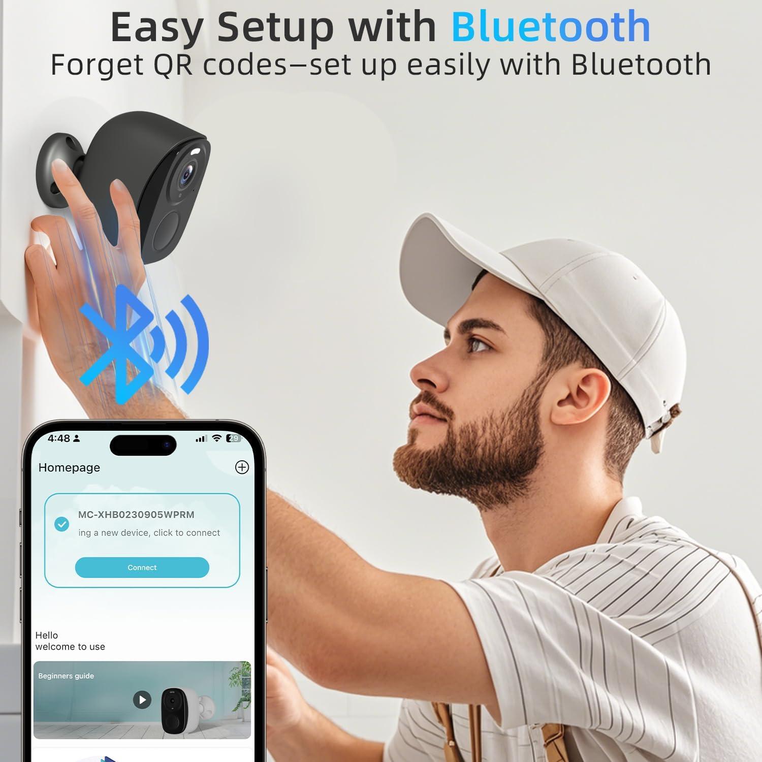 Cámaras de Seguridad Inalámbricas RICHCHO 4PC 2K AI IP65