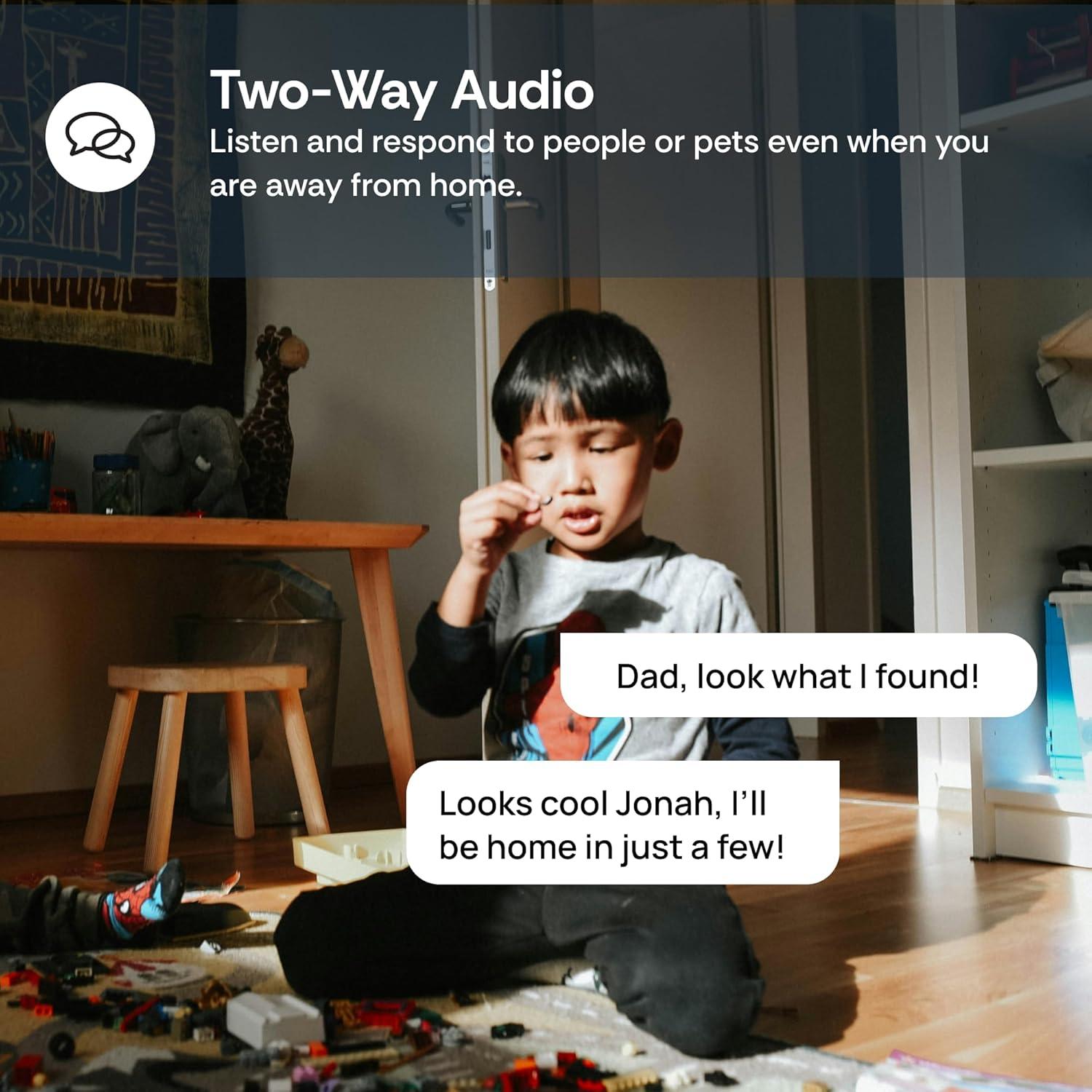 Cámaras de Seguridad Interior Luna - Paquete de 2, 1080p, Visión Nocturna