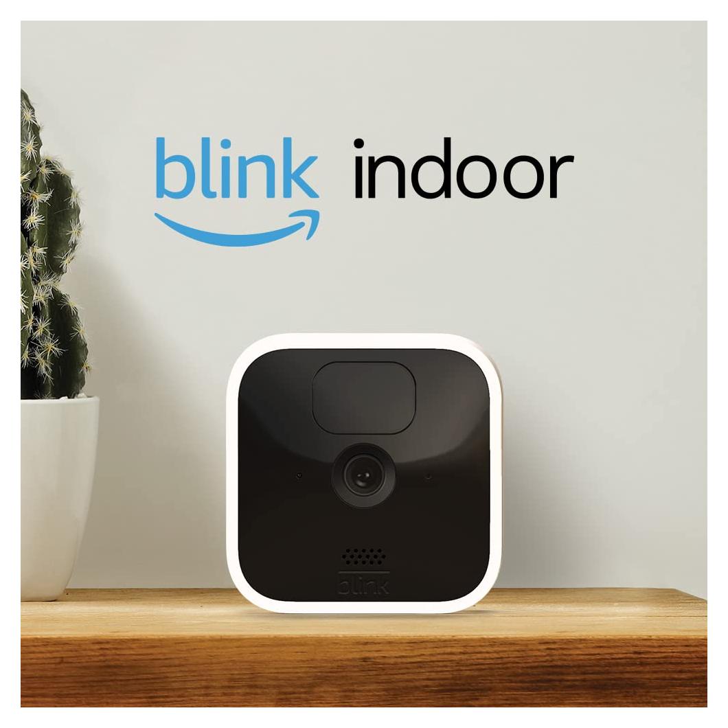 Like-New Blink Indoor (3rd Gen) – wireless, HD security camera with two-year battery life, motion detection, and two-way audio – 2 camera kit