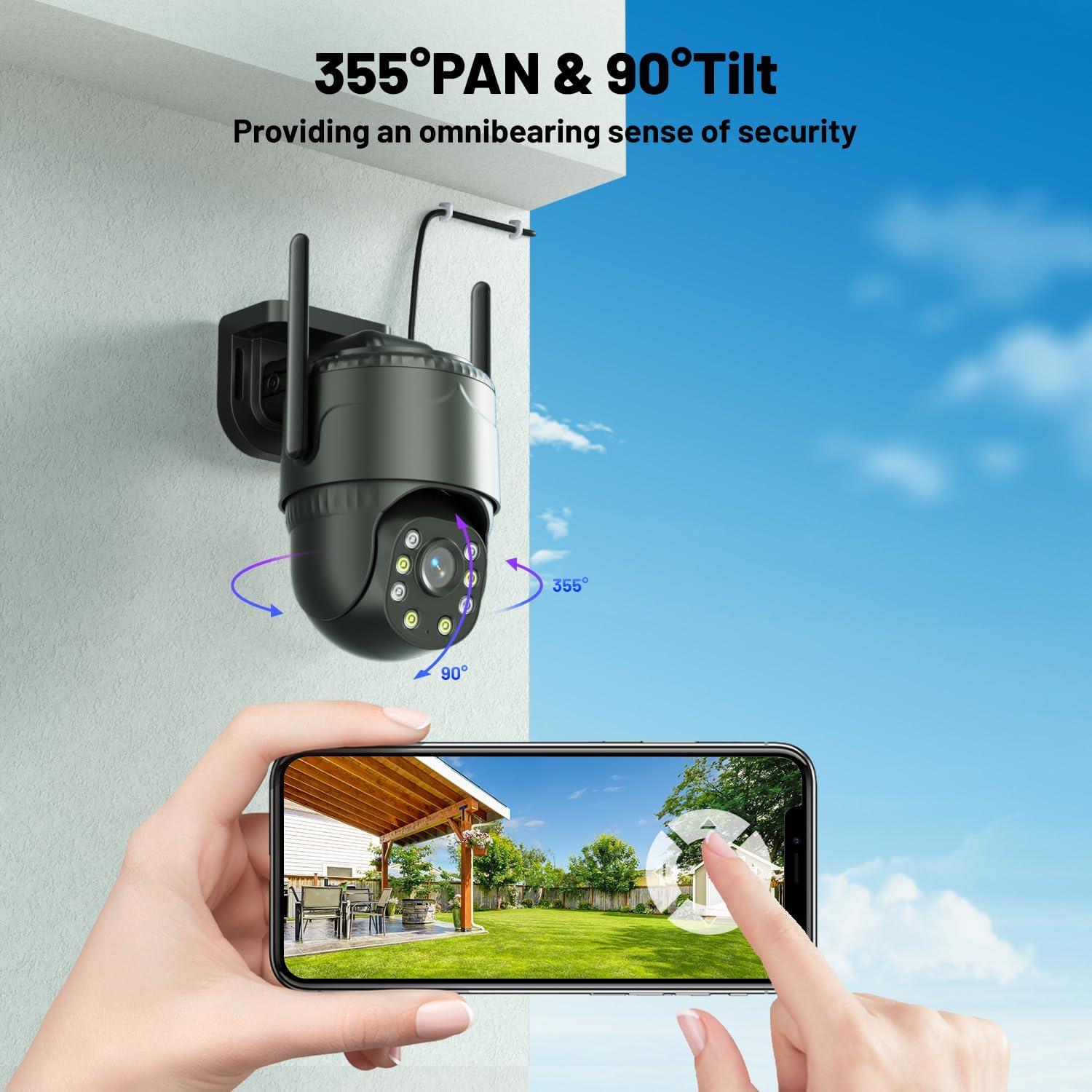 Cámara de Seguridad 4G LTE KKB con SIM, Visión Nocturna 2K