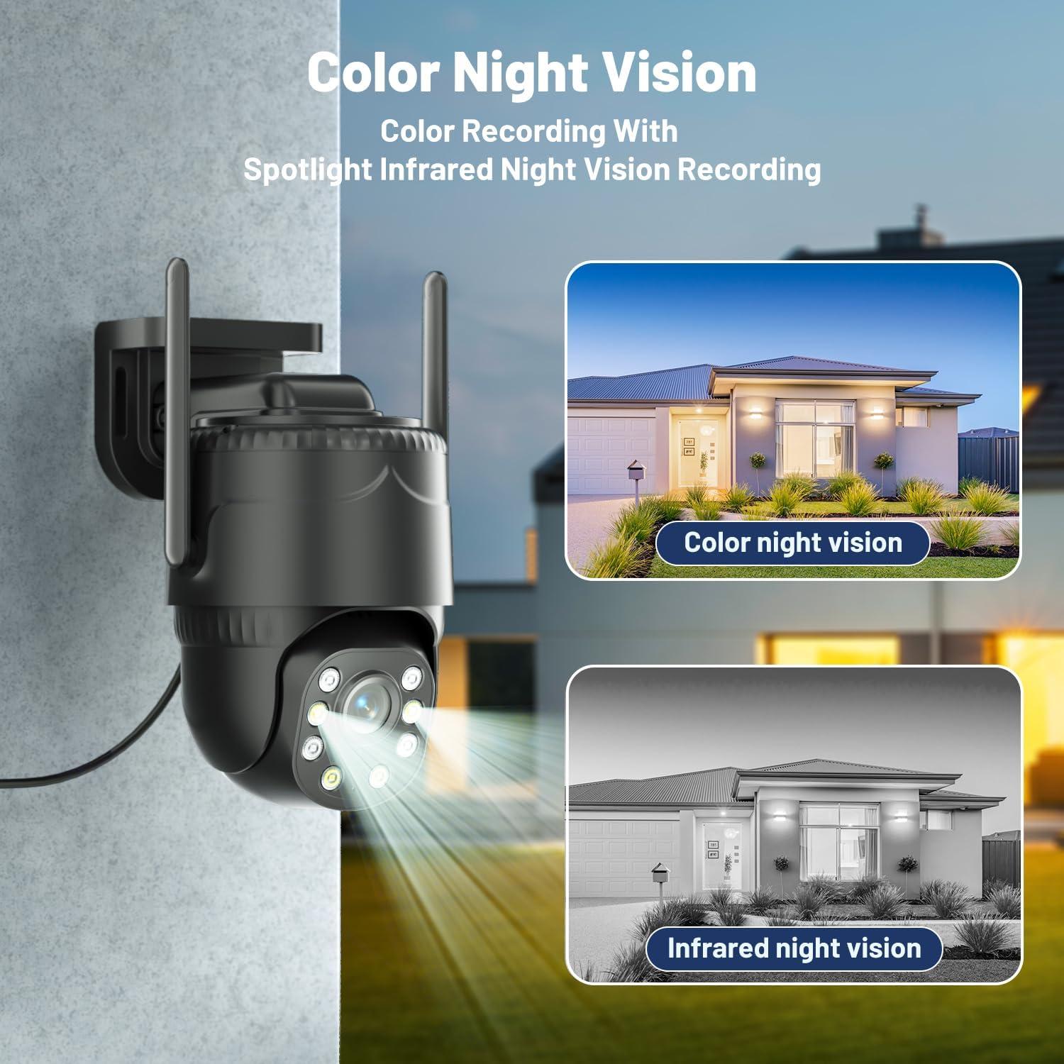 Cámara de Seguridad 4G LTE KKB con SIM, Visión Nocturna 2K