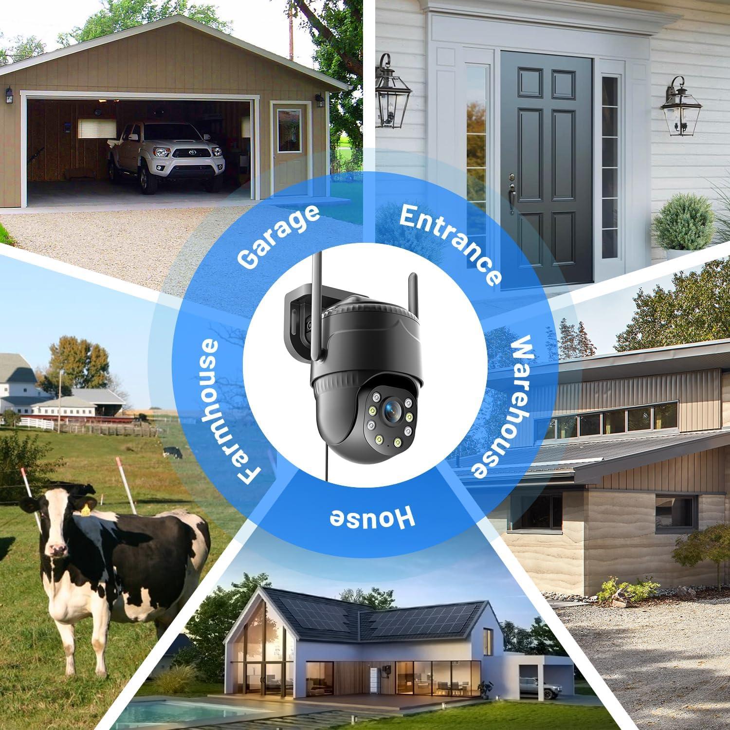 Cámara de Seguridad 4G LTE KKB con SIM, Visión Nocturna 2K