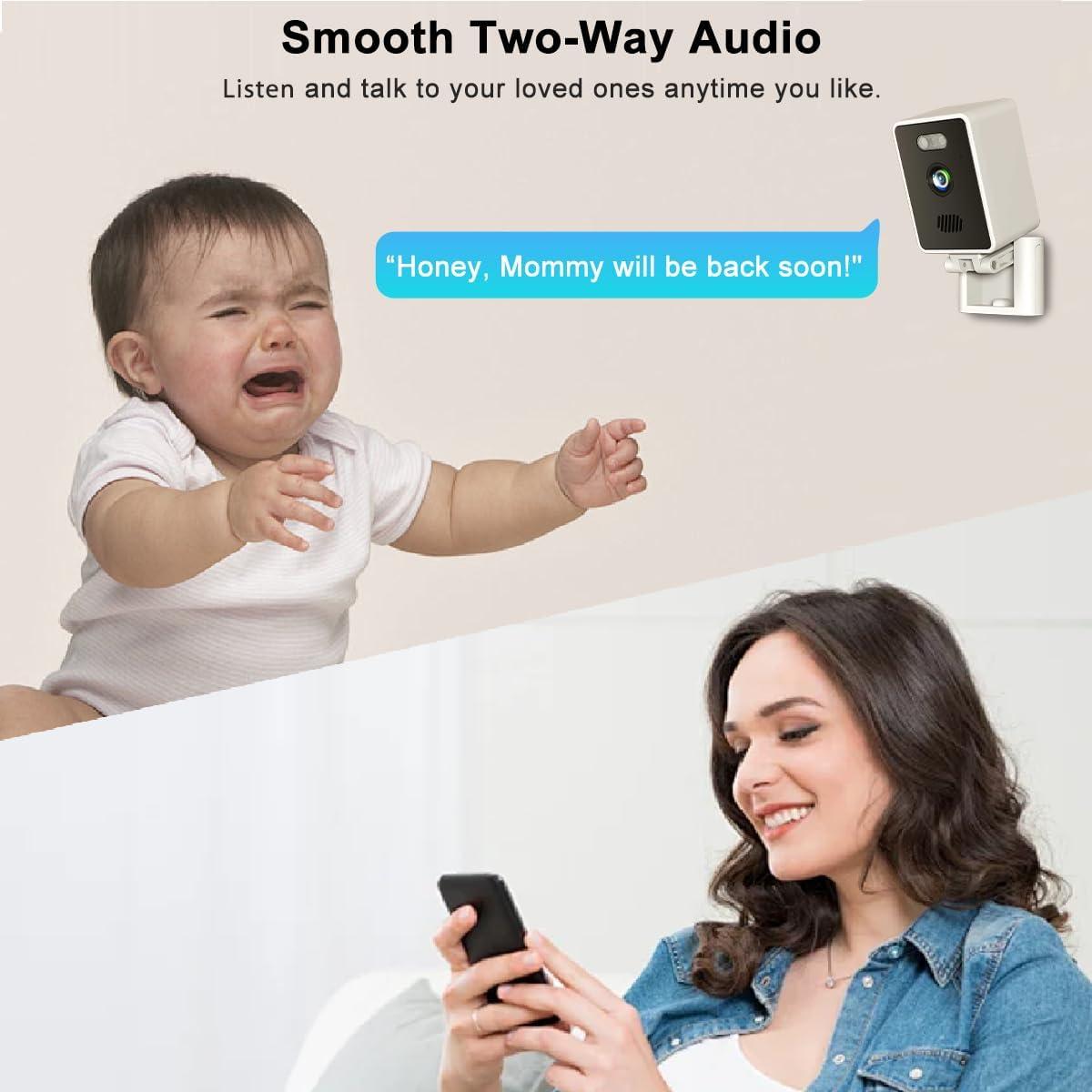 Cámara de Seguridad Interior EVERSECU 2K con Visión Nocturna