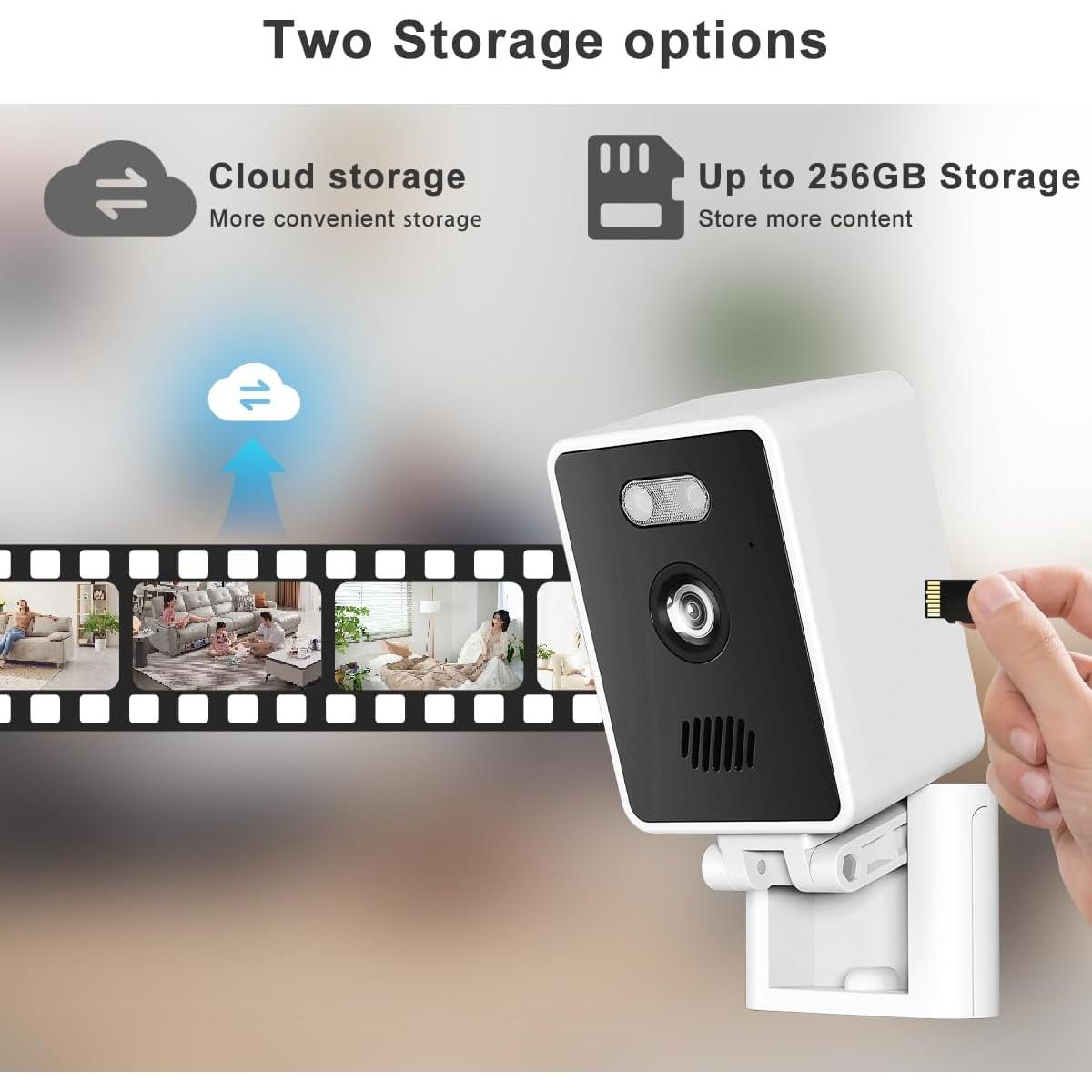 Cámara de Seguridad Interior EVERSECU 2K con Visión Nocturna