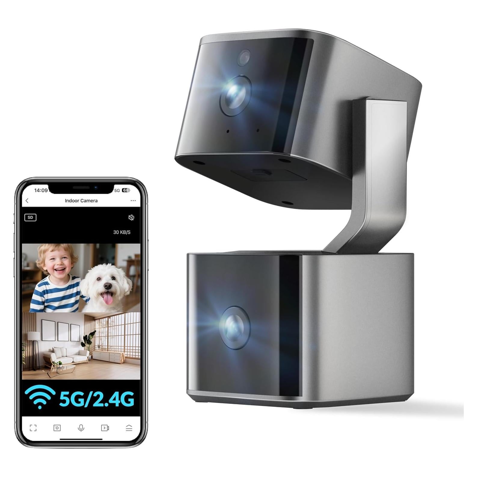 Cámara de Seguridad Doble Lente Aurumbach 4MP WiFi 5G