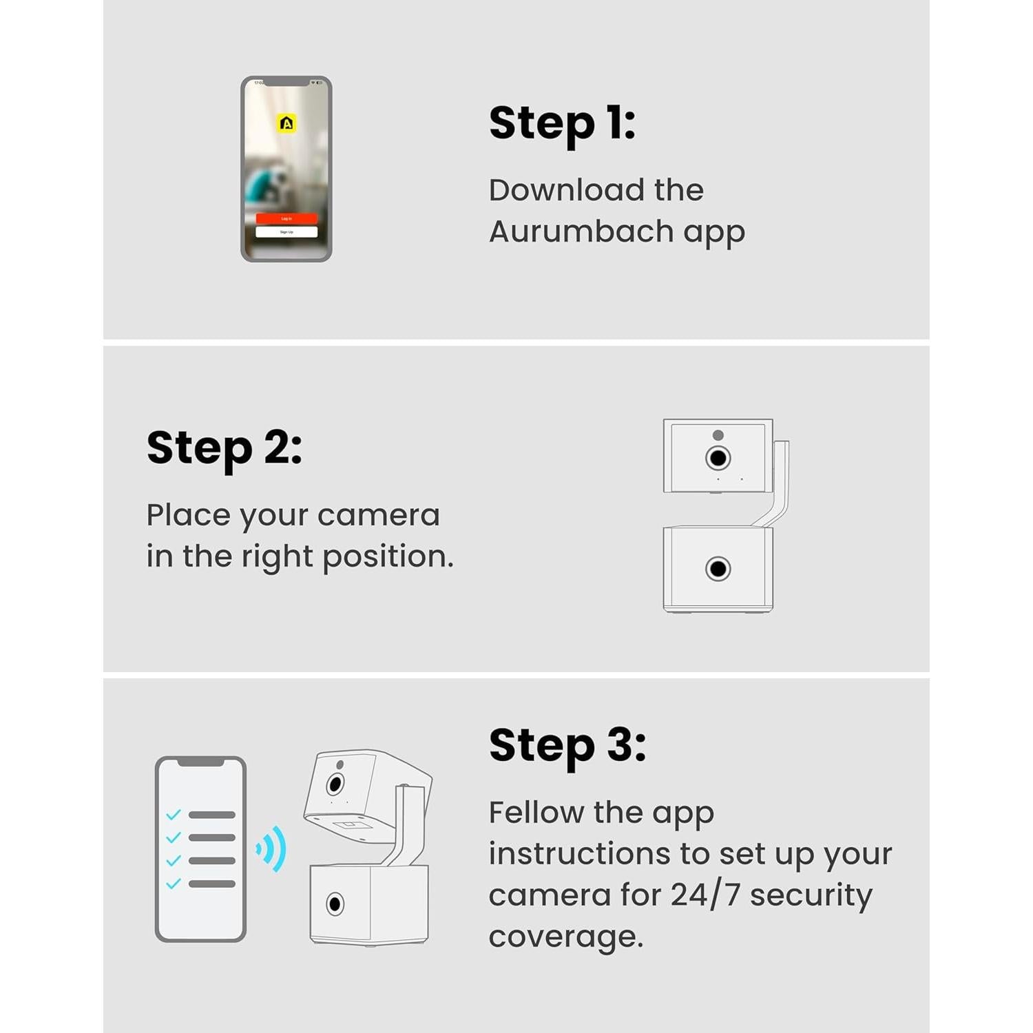 Cámara de Seguridad Doble Lente Aurumbach 4MP WiFi 5G