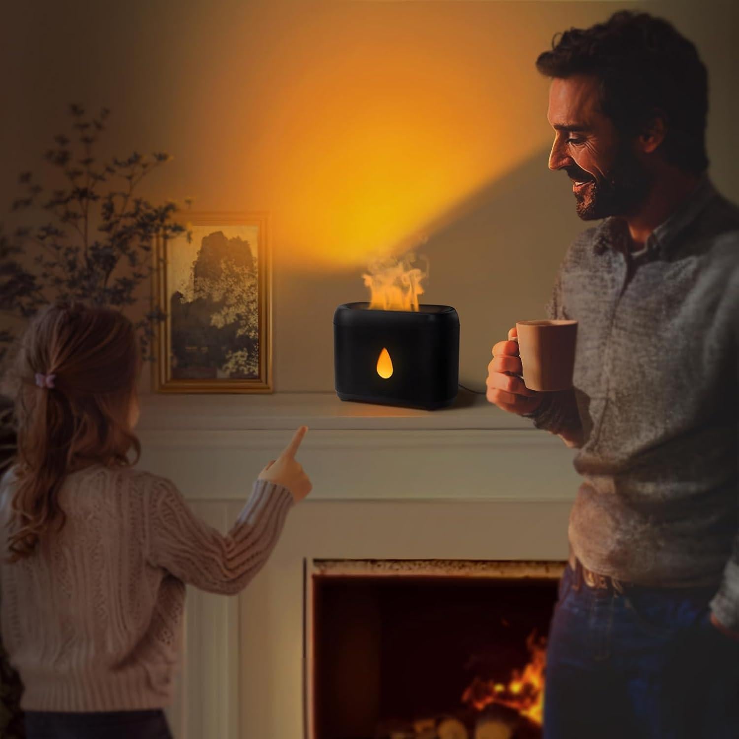 Difusor de Aroma Ultrasónico Phimuezl 200ml Negro con Apagado Automático