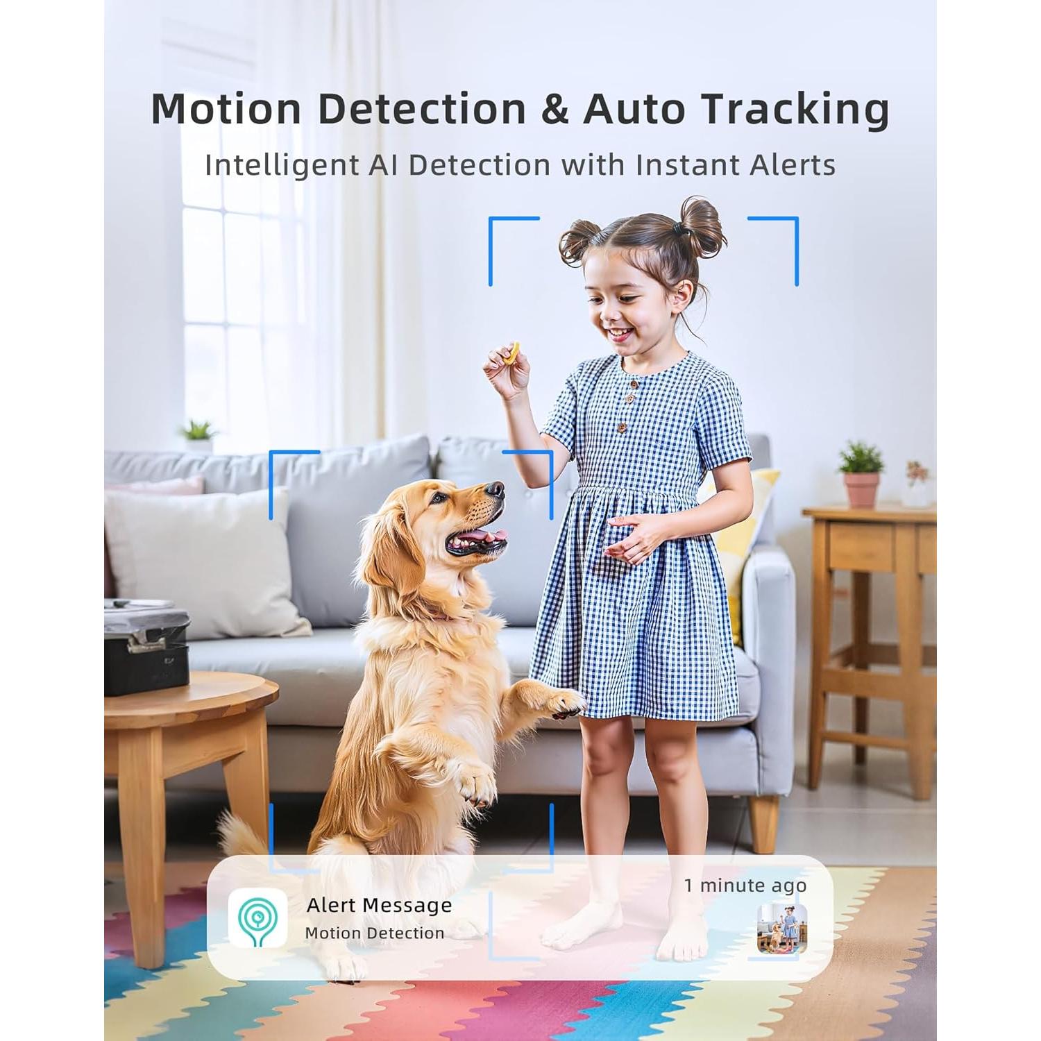 Cámara de Seguridad Interior Andyssey 2.5K 4MP WiFi Doble Banda