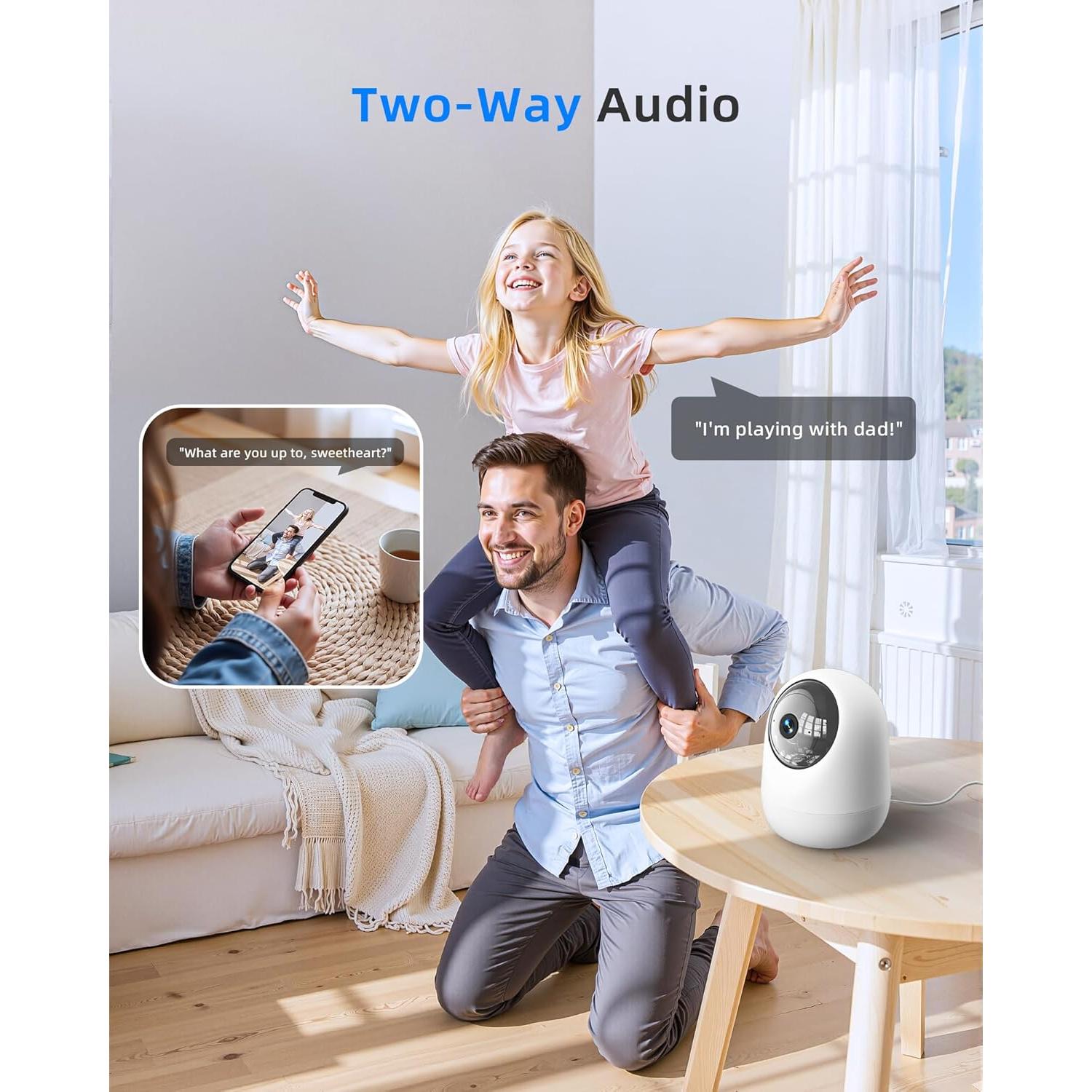 Cámara de Seguridad Interior Andyssey 2.5K 4MP WiFi Doble Banda