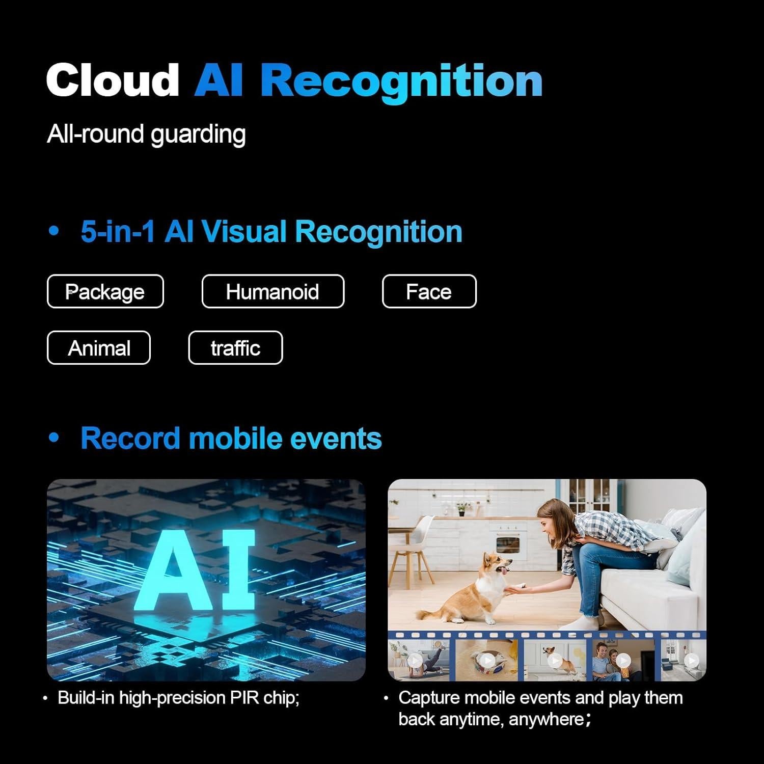 Cámara de Ventana 2K AnlanBodo con AI y Visión Nocturna