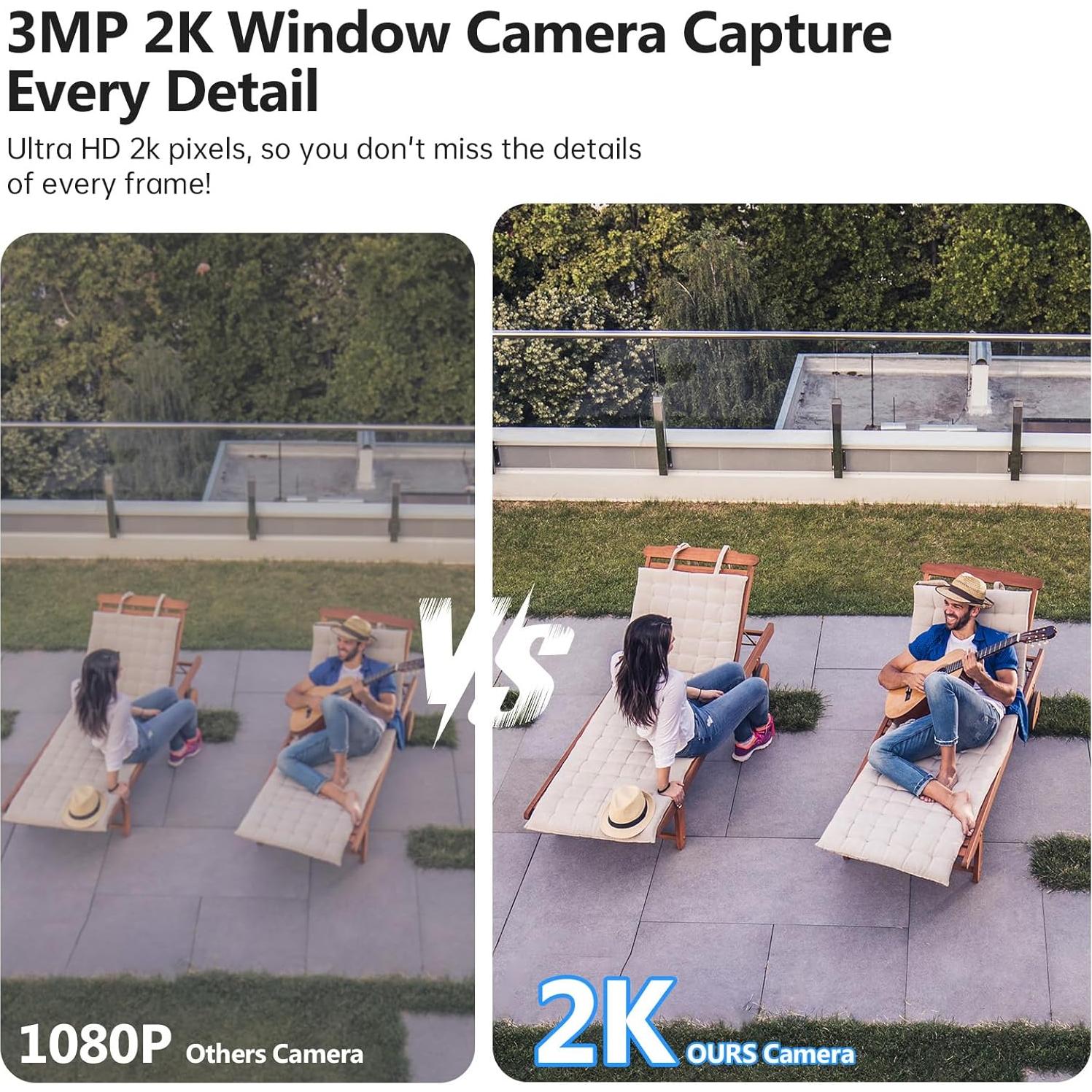 Cámara de Ventana 2K AnlanBodo con AI y Visión Nocturna