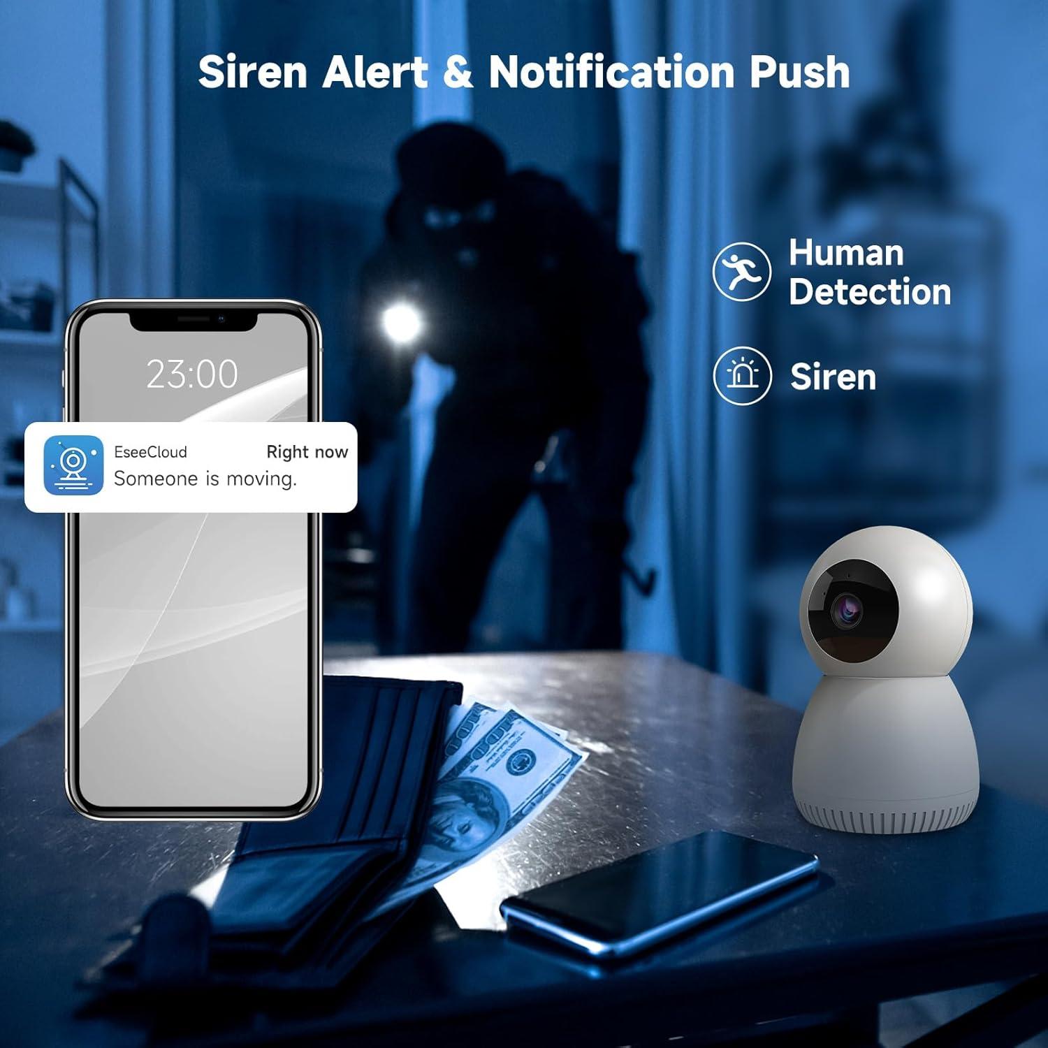 Cámara de Seguridad Interior JAIOT 2K con Visión Nocturna