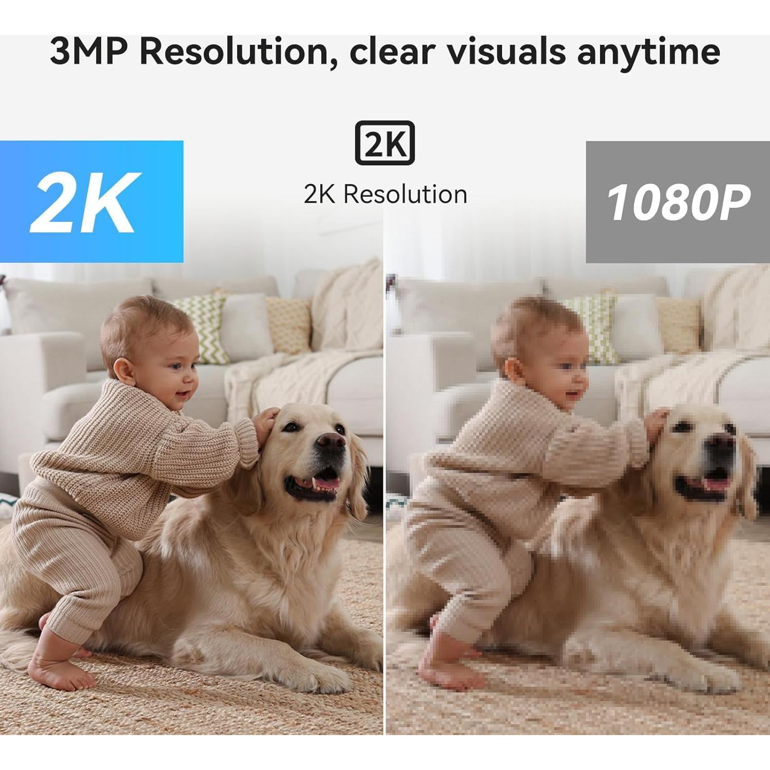 Cámara de Seguridad Interior JAIOT 2K con Visión Nocturna