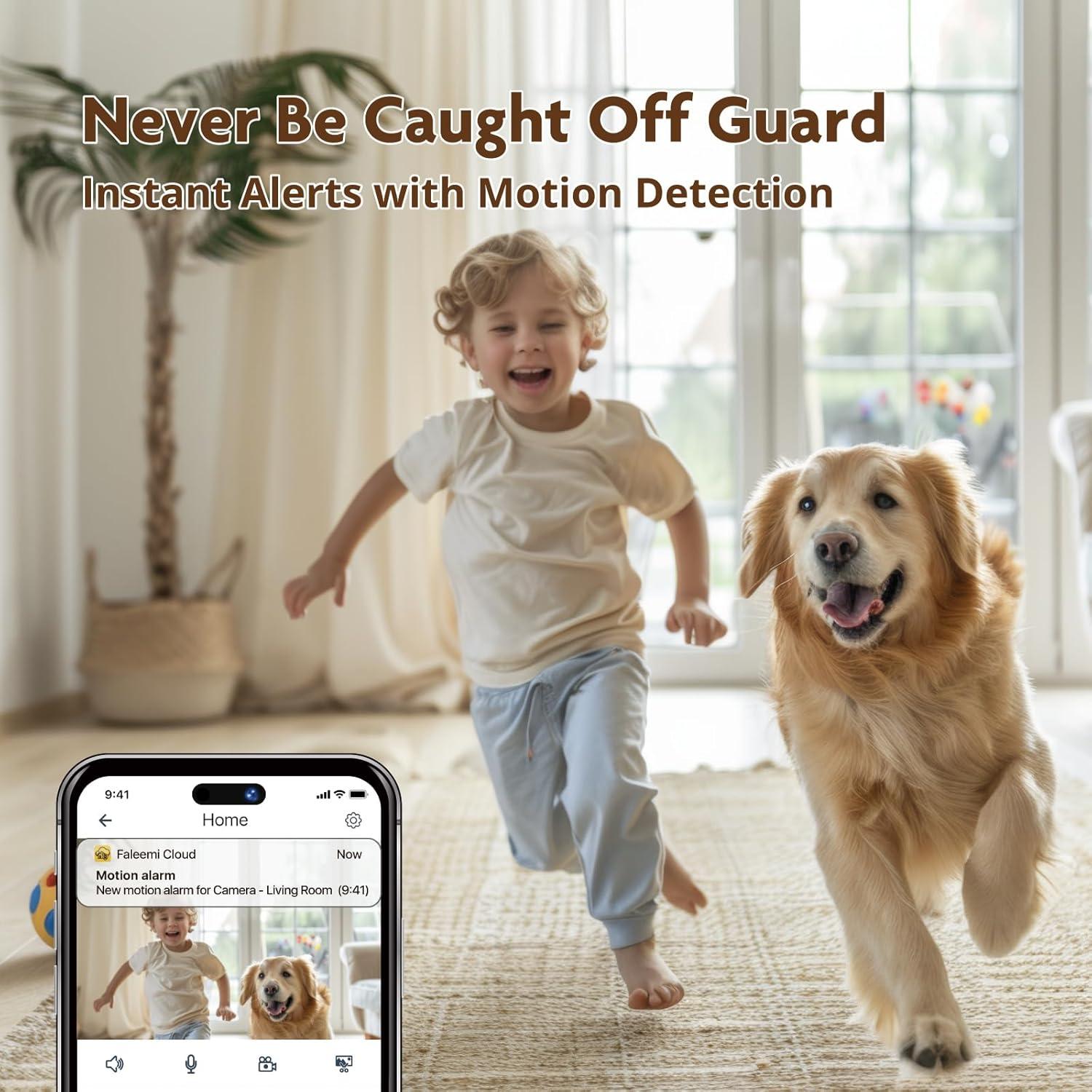 Cámara de Seguridad WiFi Faleemi FS3 2K Interior con Audio