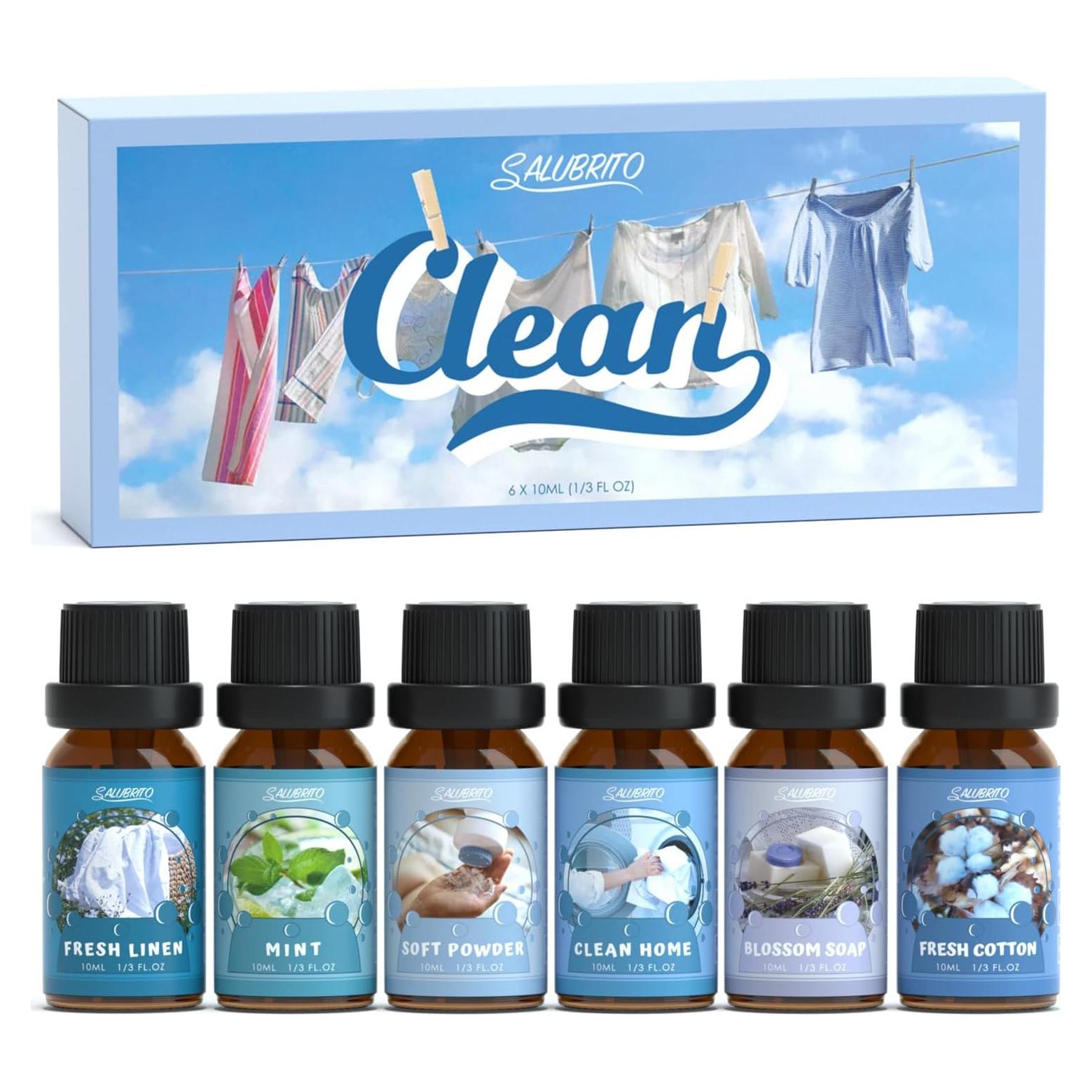 Conjunto de Aceites Esenciales Salubrito 6x10ml Aromas Frescos