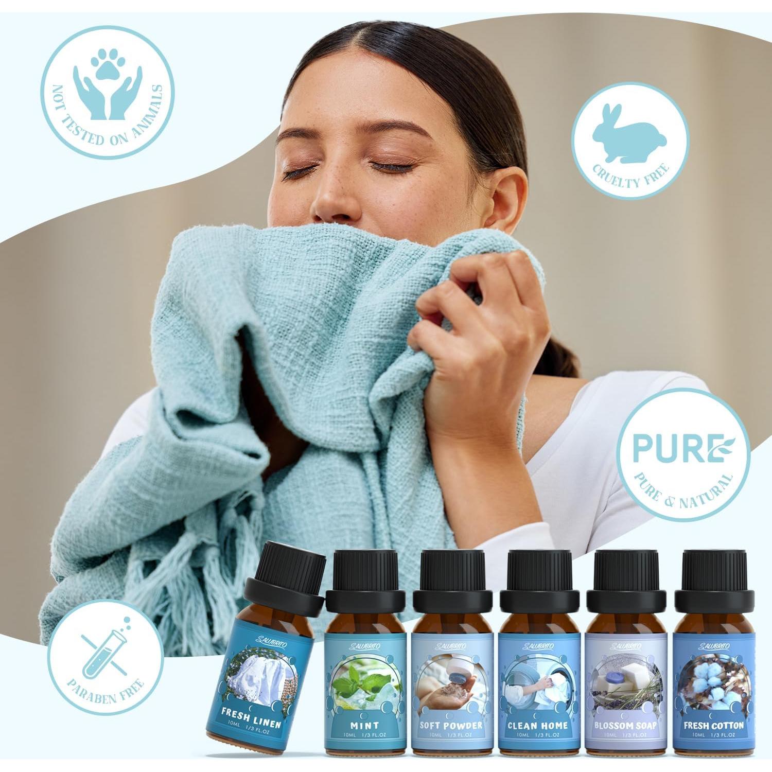 Conjunto de Aceites Esenciales Salubrito 6x10ml Aromas Frescos