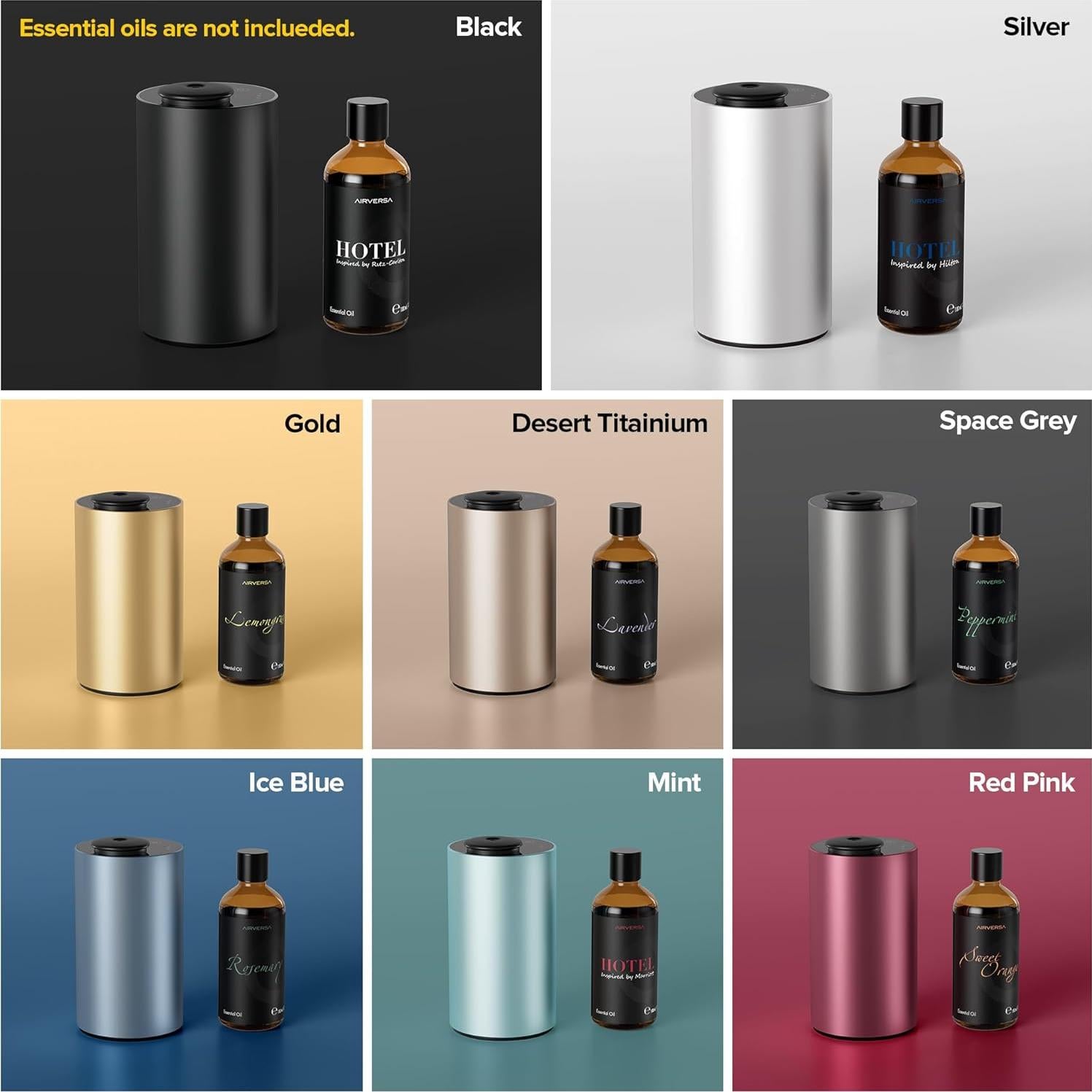 Difusor de Aceite Esencial Airversa Scenta Lux Negro 20ml