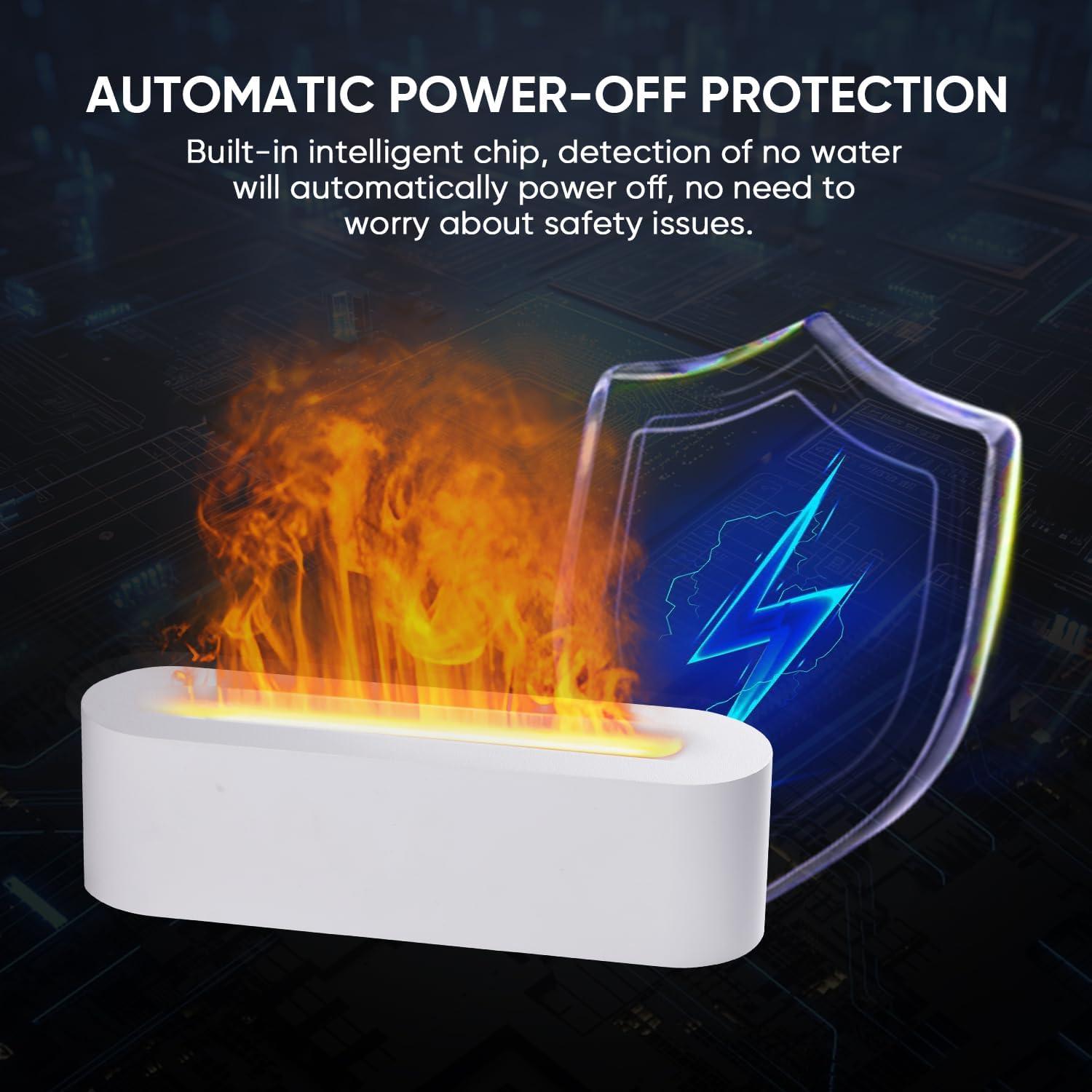 Difusor de Aceite Esencial Yaledi 150ml Chimenea Blanco