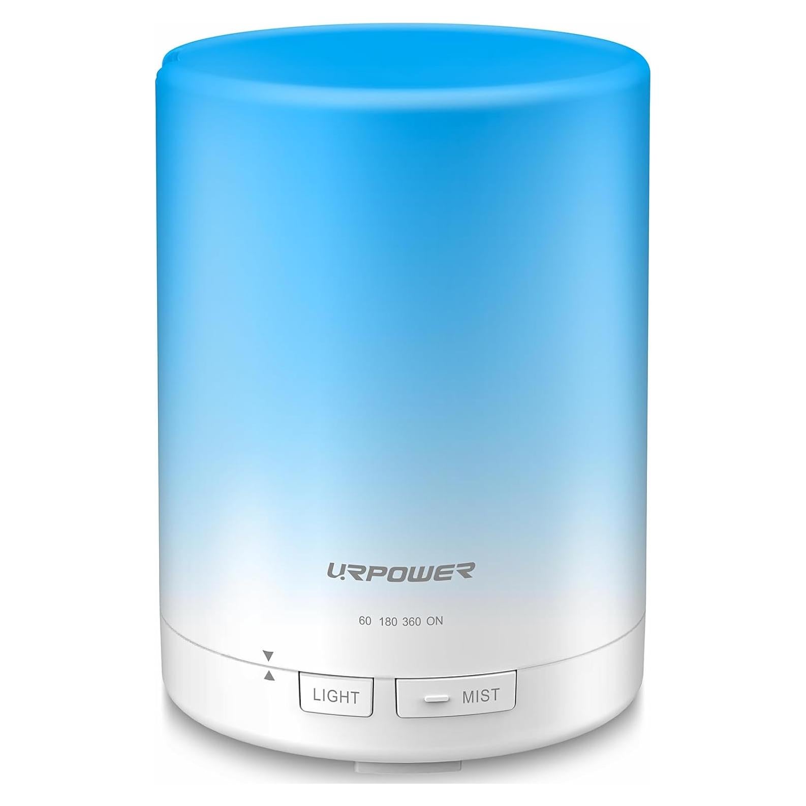 Difusor de Aromaterapia URPOWER 300ml Ultrasonico LED 7 Colores