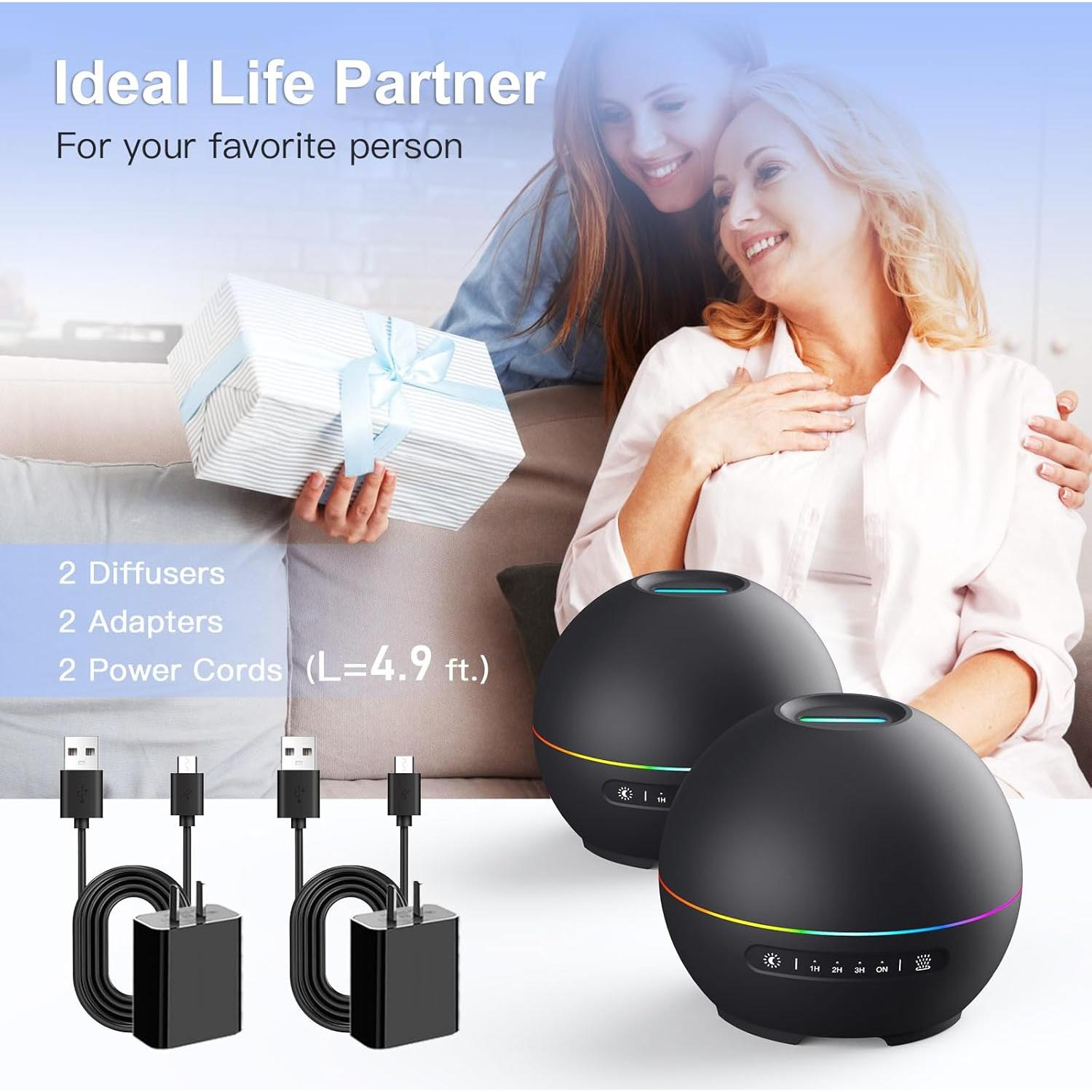 Paquete de 2 Difusores de Aceite THIMONES 200ml Aromaterapia