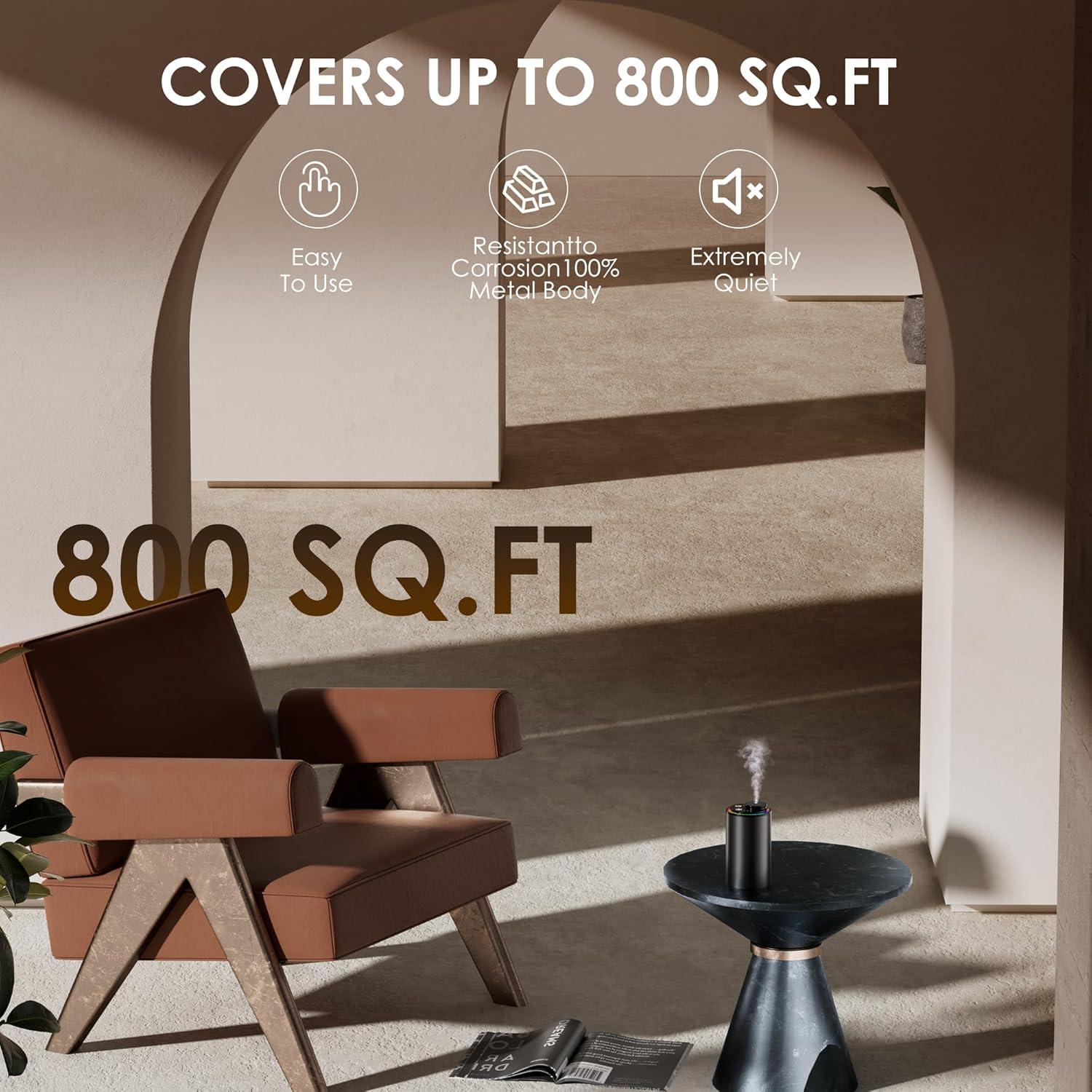 Difusor de Aceite Esencial Sin Agua Ecantl ELT01 Negro