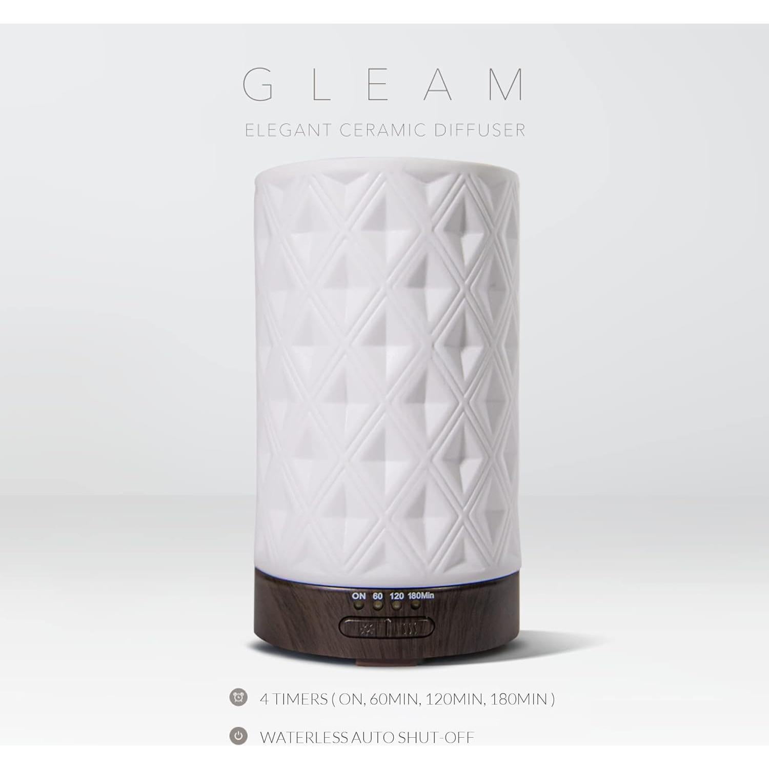 Difusor de Aceite Esencial Earnest Living 100ml Cerámica con Luz