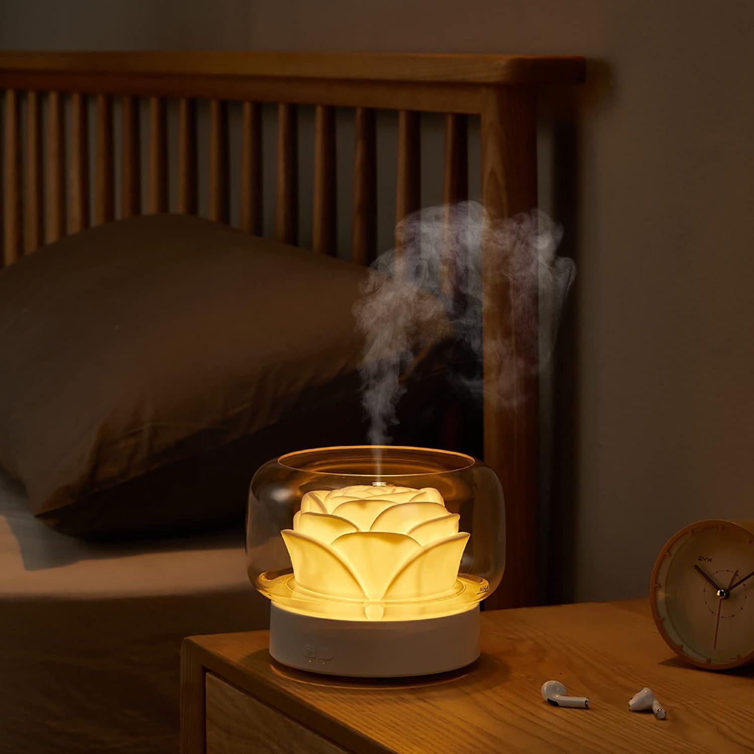 Difusor de Aceites Esenciales SEVEYEE 500ml Aromaterapia LED