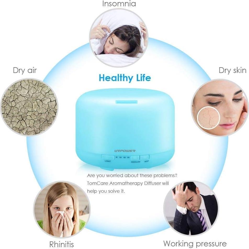 Difusor de Aceite Esencial URPOWER OD-503 500ml Aromaterapia