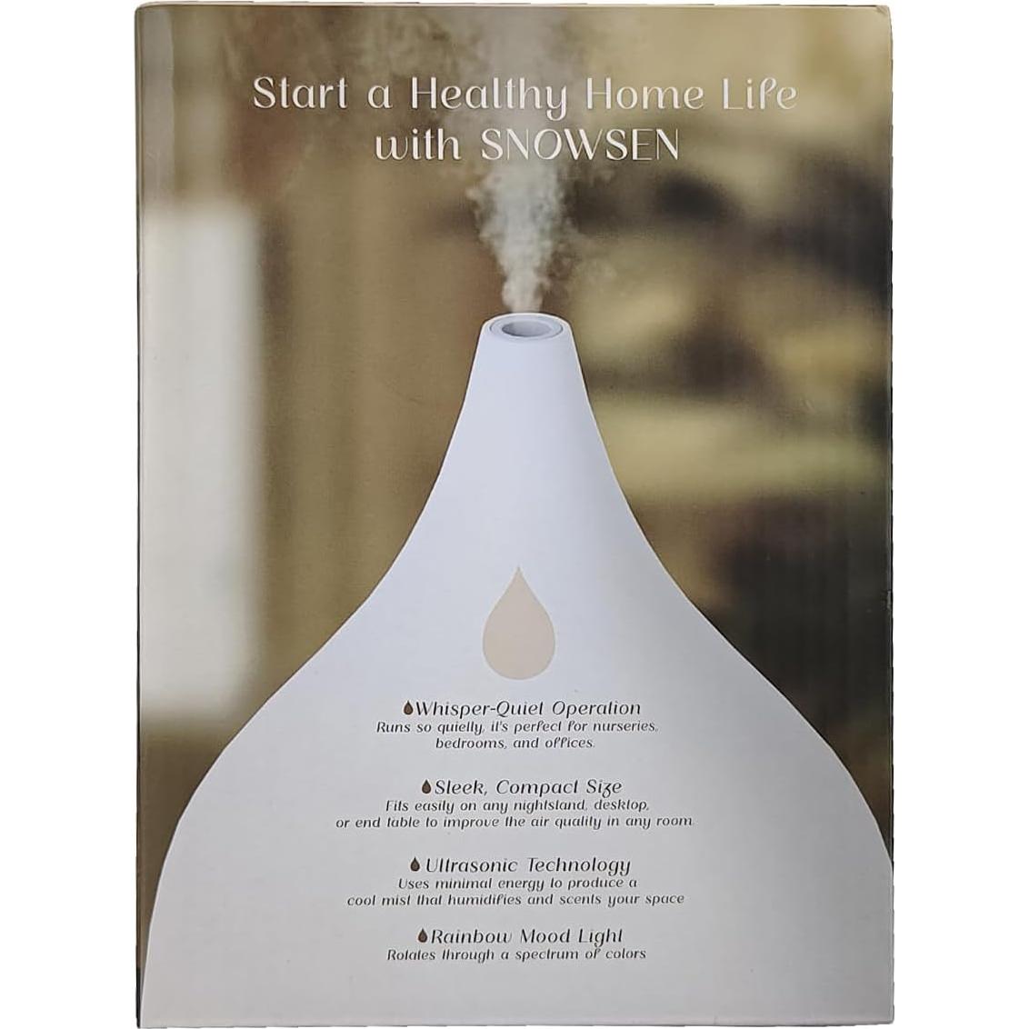 Difusor de Aceite Esencial SNOWSEN 350ml con Luz LED y Temporizador