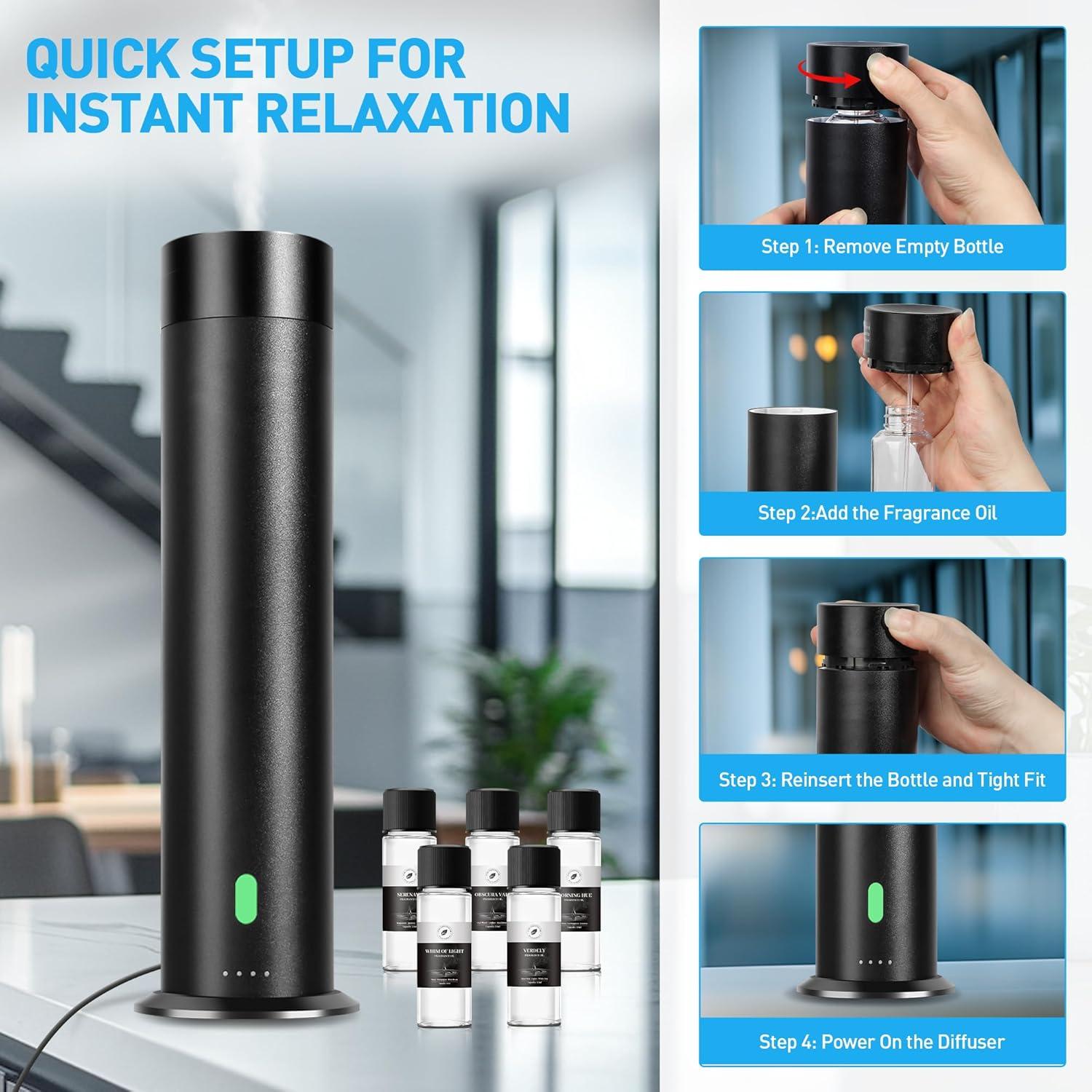 Difusor de Aroma Sin Agua XspideM WD-B001 120ml Negro