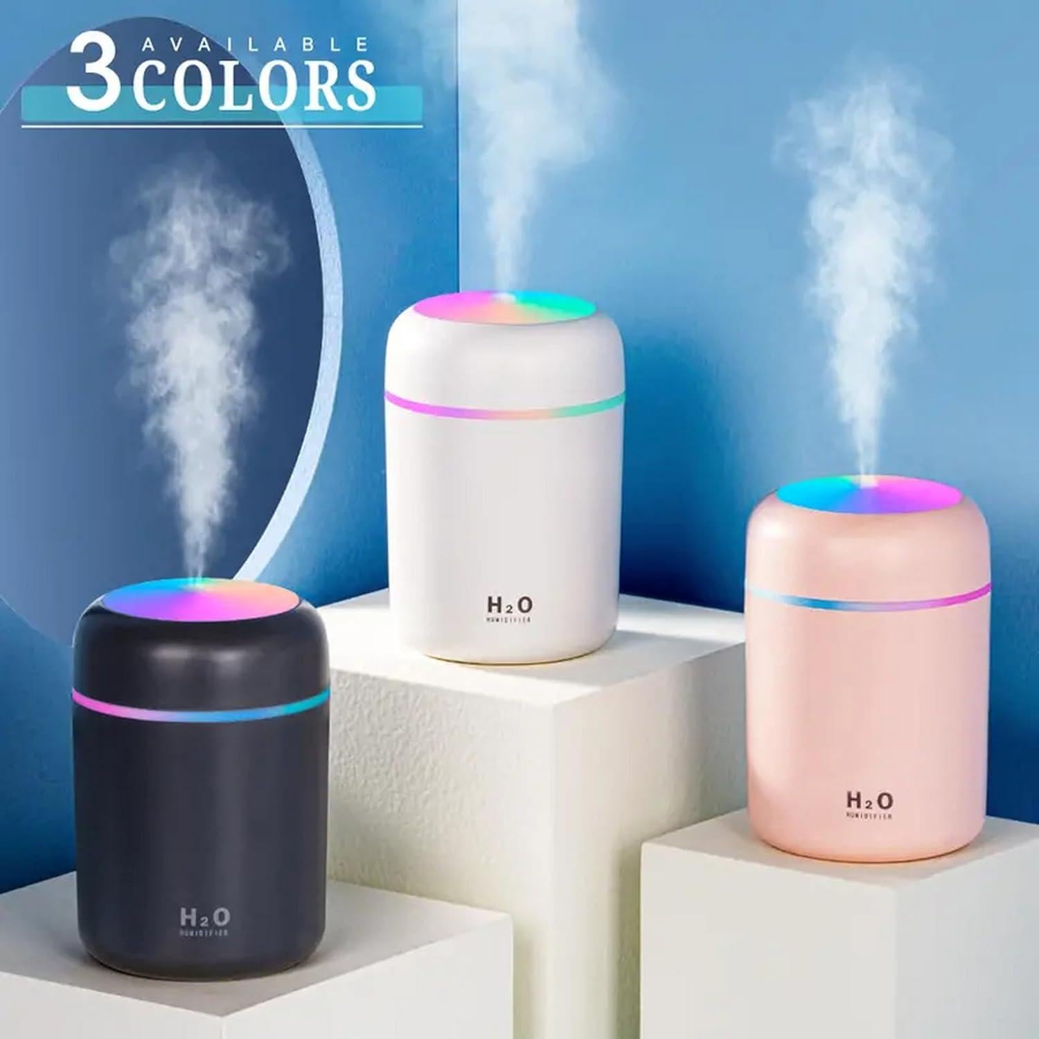 Humidificador Mini Portátil Saunana 300ml USB Blanco Silencioso