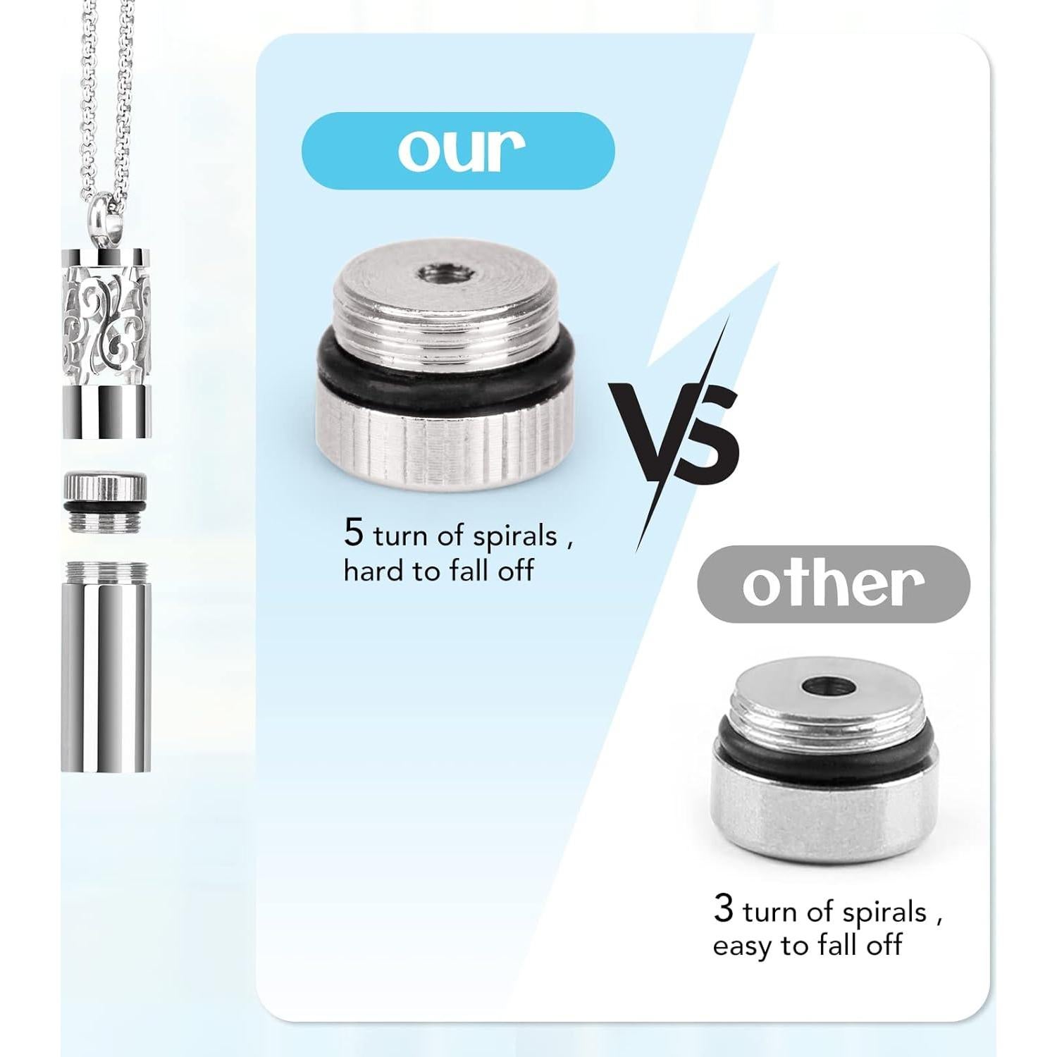 Collares Difusores de Aceite Esencial Maromalife 2PCS Acero Inoxidable