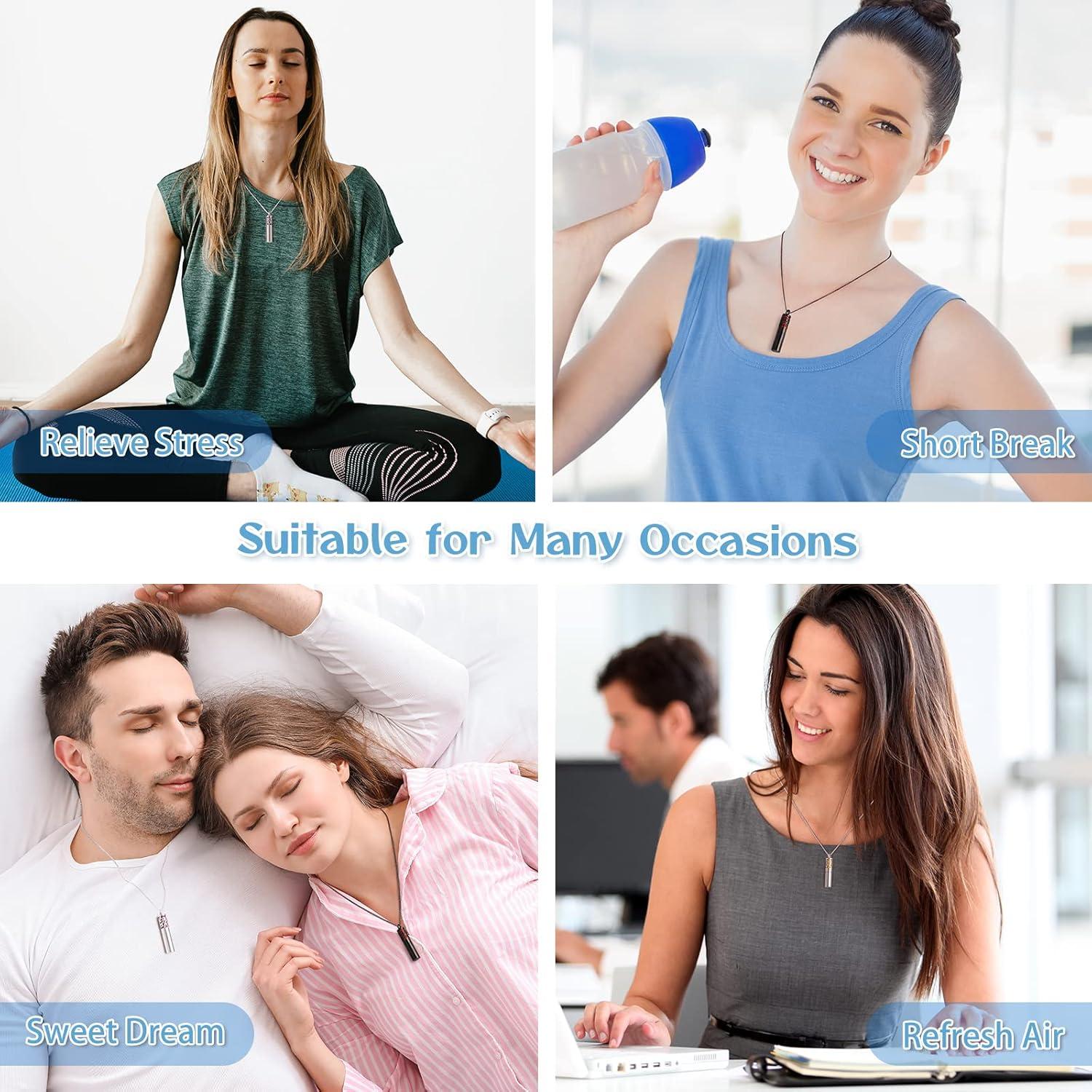 Collares Difusores de Aceite Esencial Maromalife 2PCS Acero Inoxidable