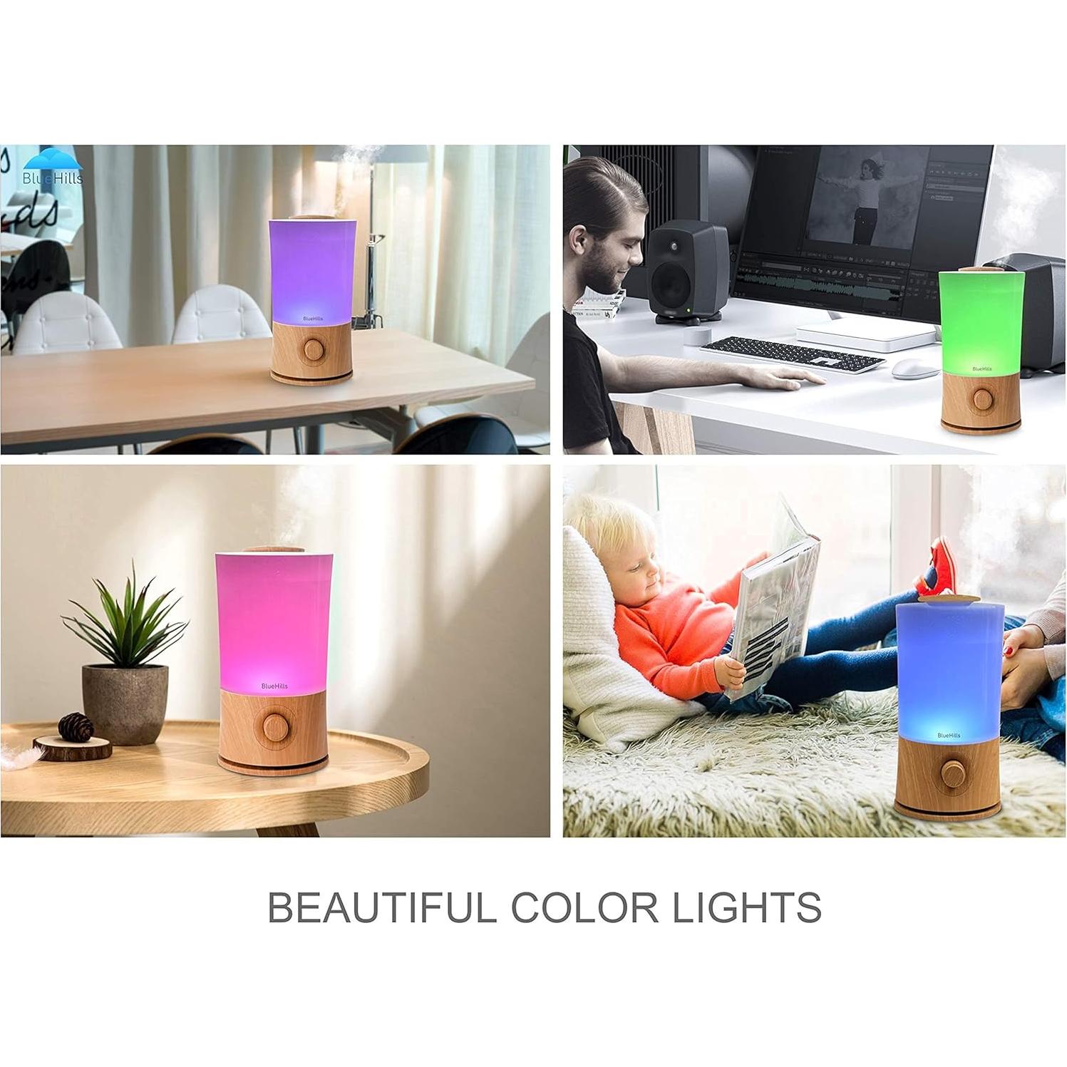 Difusor de Aceite Esencial BlueHills 2000 ML Madera Claro