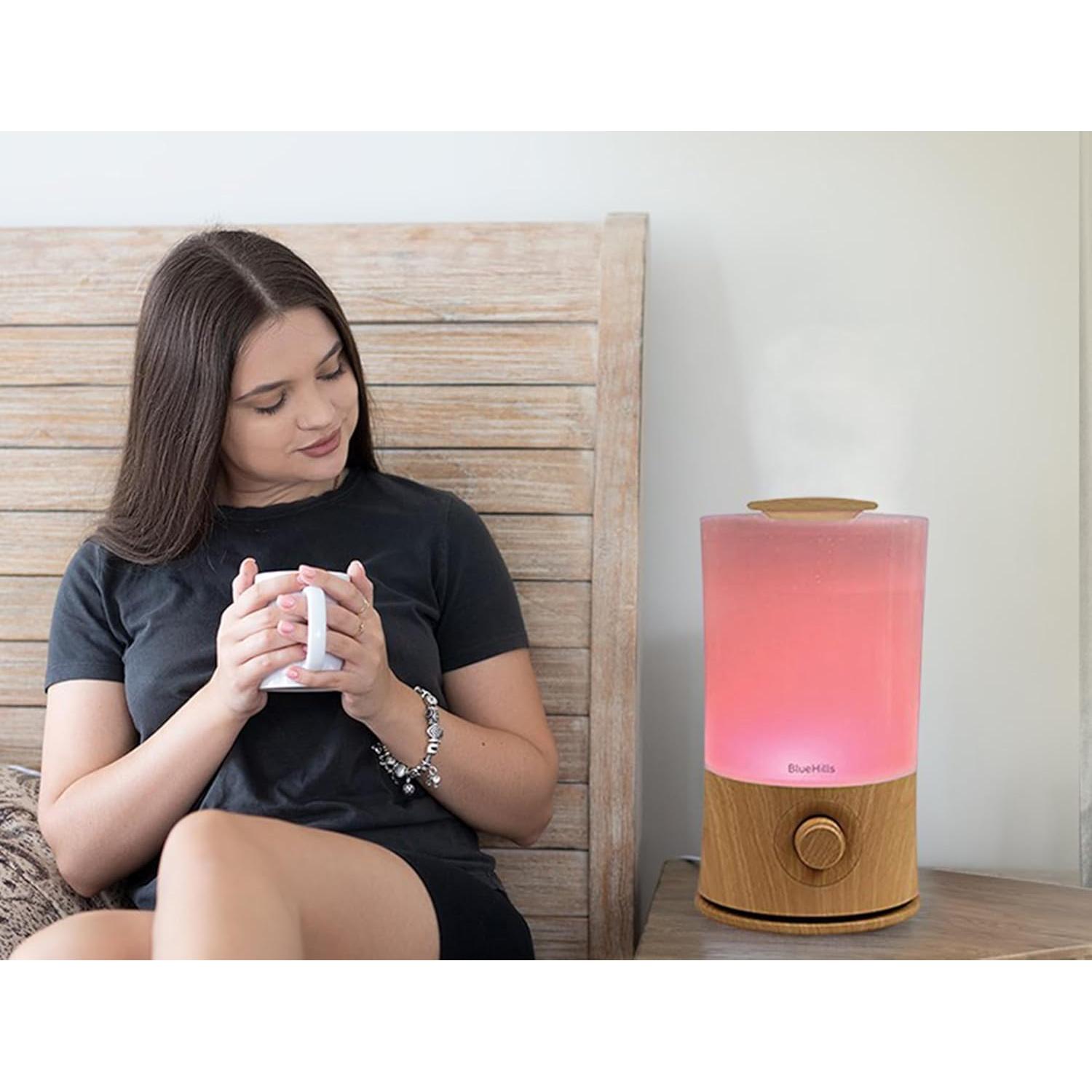 Difusor de Aceite Esencial BlueHills 2000 ML Madera Claro