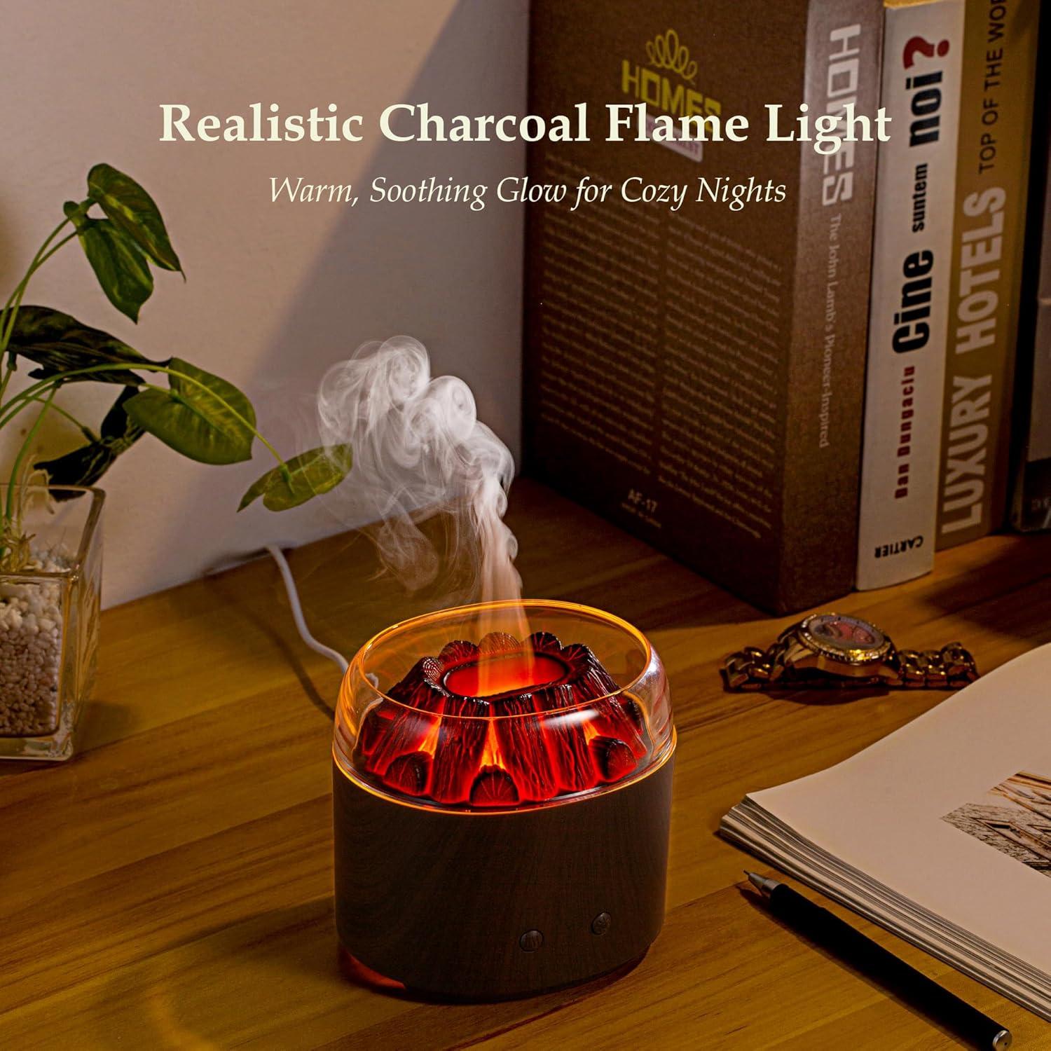 Difusor de Aroma Ultrasónico Daileeby Carbón Madera Oscura