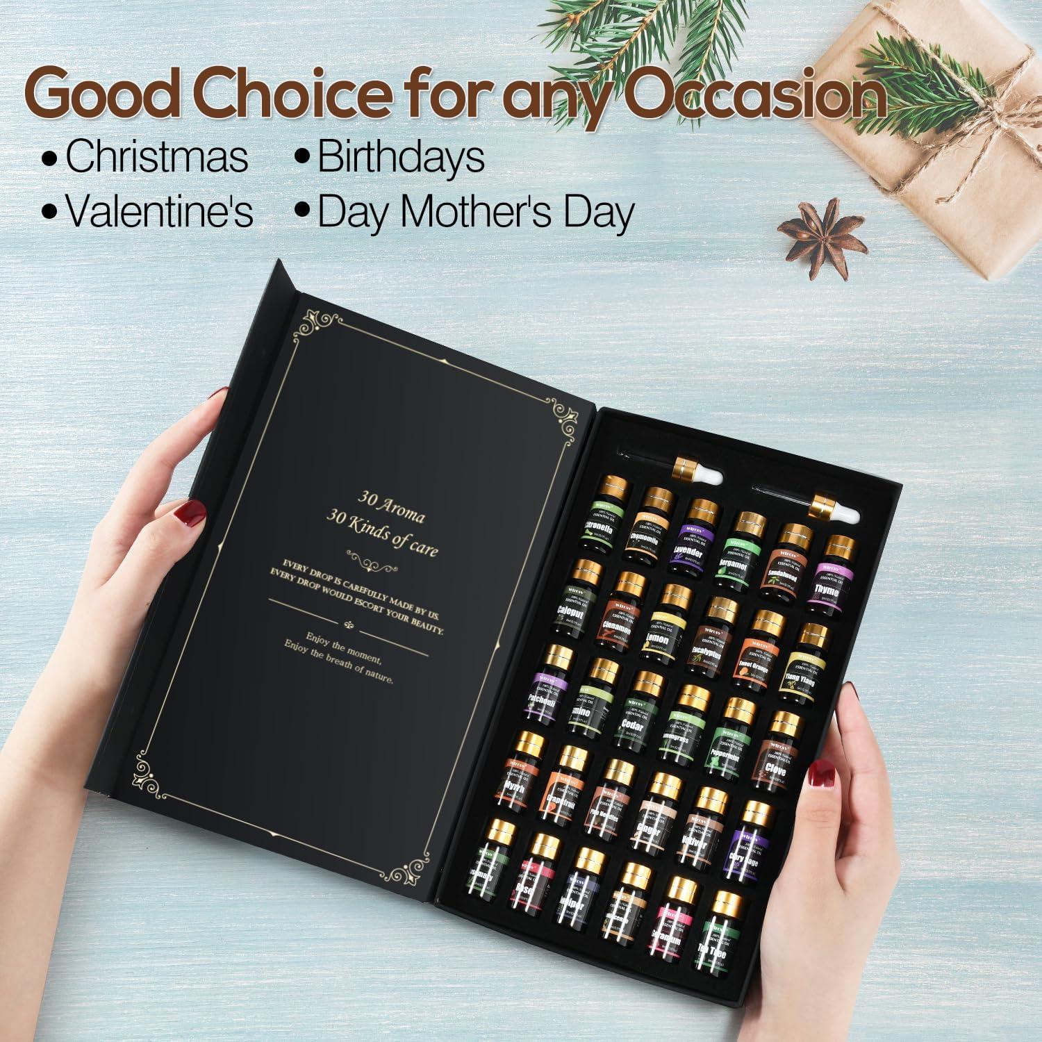 Juego de 30 Aceites Esenciales Wtrcsv para Aromaterapia 5 ml