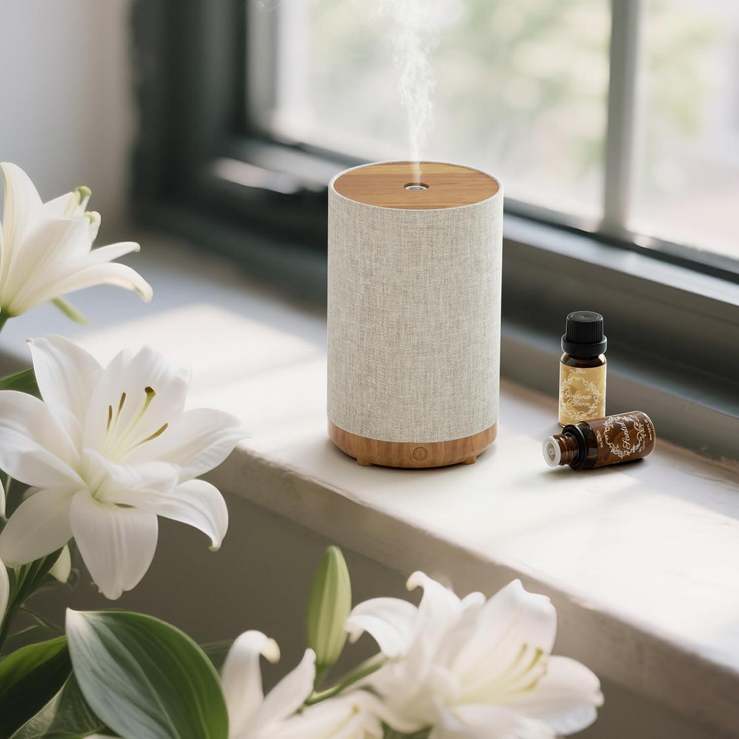 Difusor de Aceite Esencial SNOWSEN 120ml con Luz LED y Apagado Automático